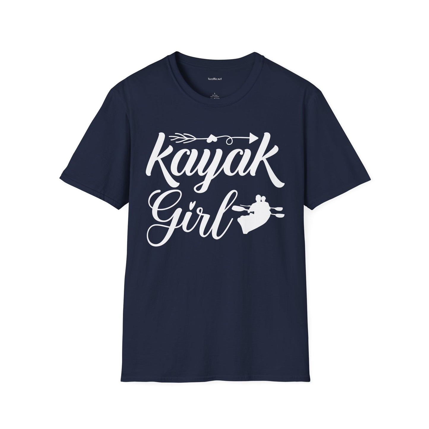 Kayak Girl - Unisex Softstyle T-Shirt 100% Cotton Graphic