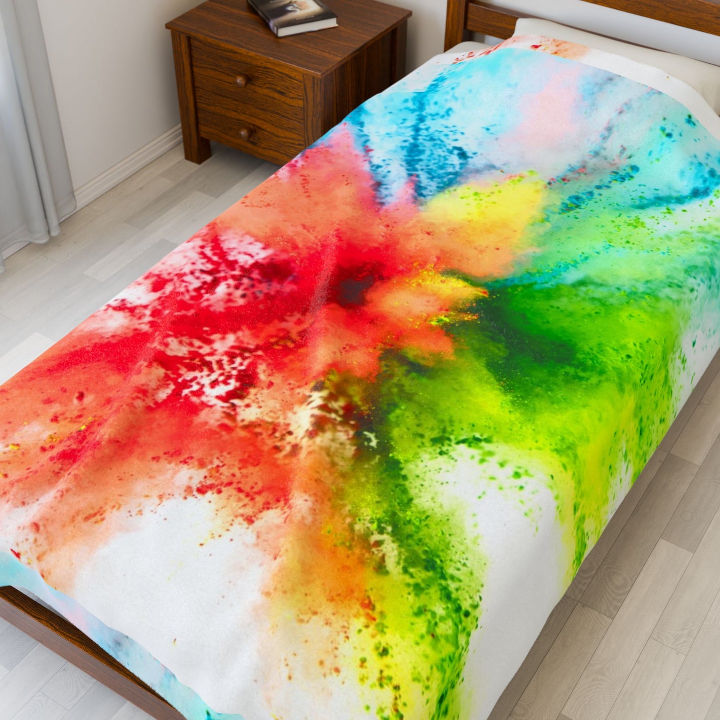 Watercolor - Velveteen Plush Blanket