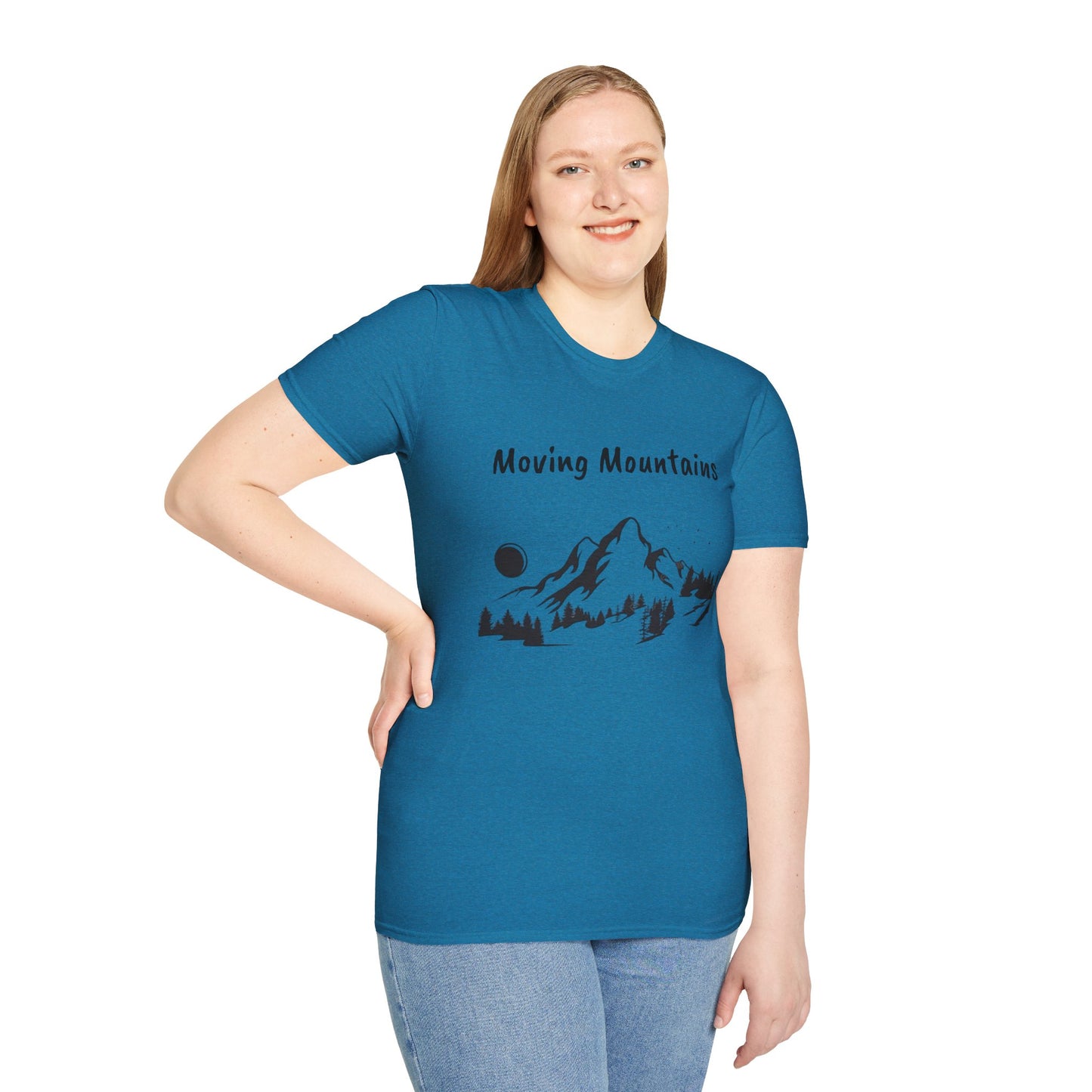 Moving Mountains - Unisex Softstyle T-Shirt 100% Cotton Graphic
