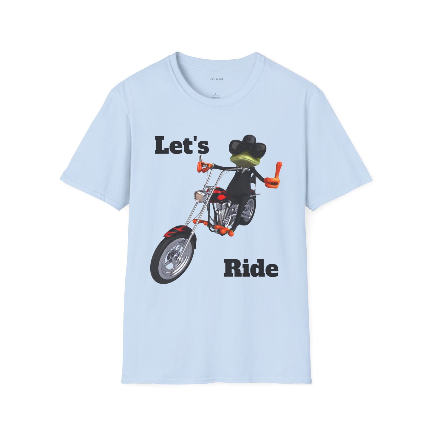 Let's Ride - Unisex Softstyle T-Shirt 100% Cotton Graphic Motorcycle Harley