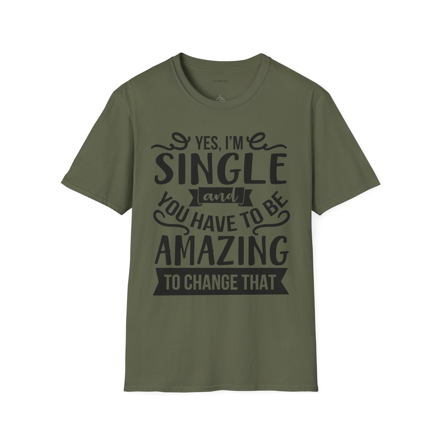 Yes, I'm Single  - Unisex Softstyle T-Shirt 100% Cotton Graphic