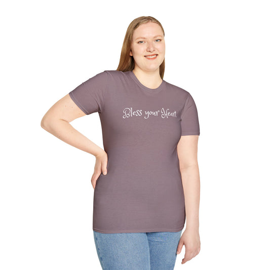 Bless your heart - Unisex Softstyle T-Shirt 100% Cotton Graphic