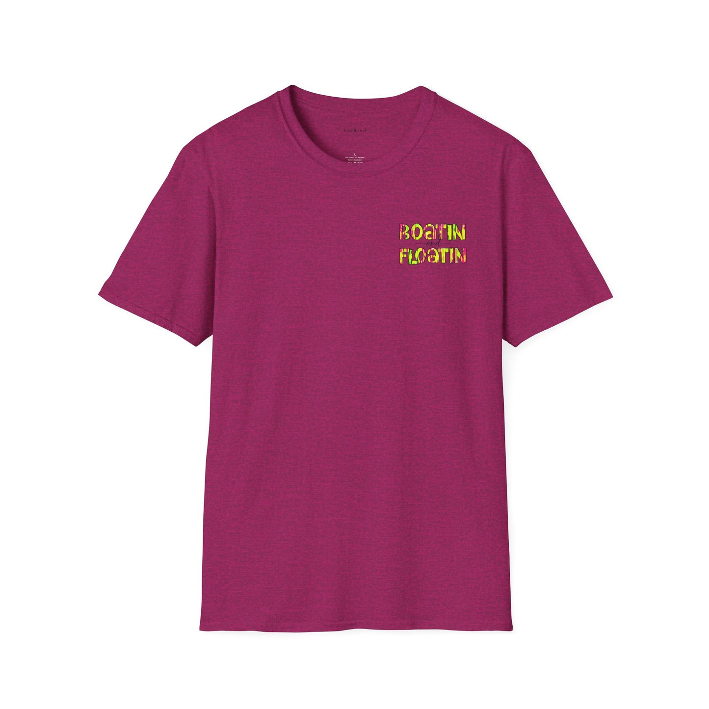 Boatin and Floatin (pocket size) - Unisex Softstyle T-Shirt 100% Cotton Graphic
