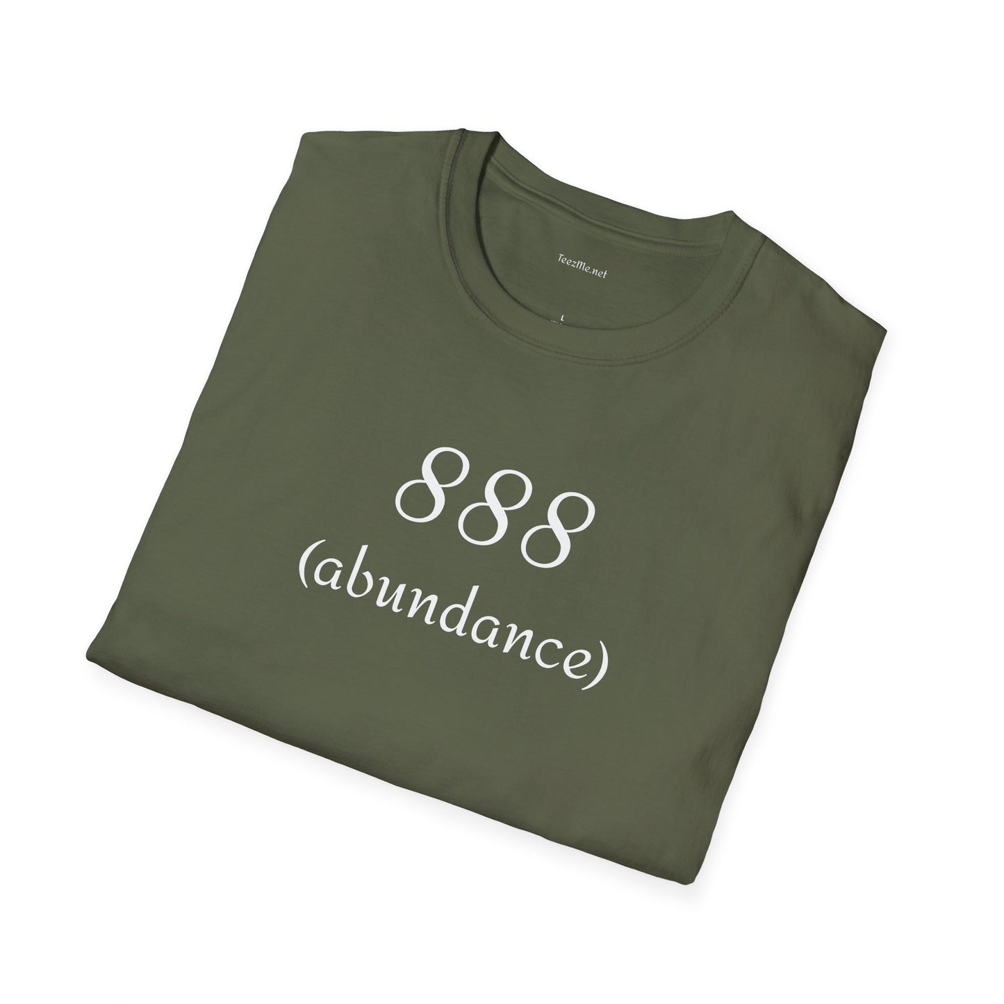 888 (abundance) - Unisex Softstyle T-Shirt 100% Cotton Graphic #angel numbers