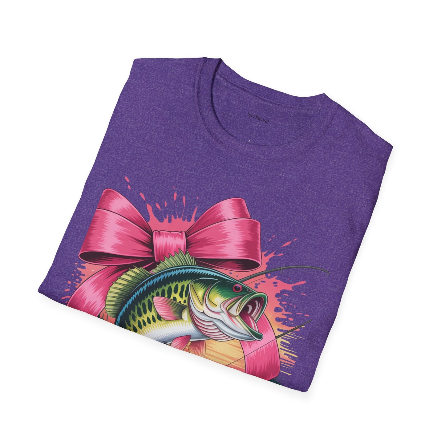 Fishing Girl - Unisex Softstyle T-Shirt 100% Cotton Graphic