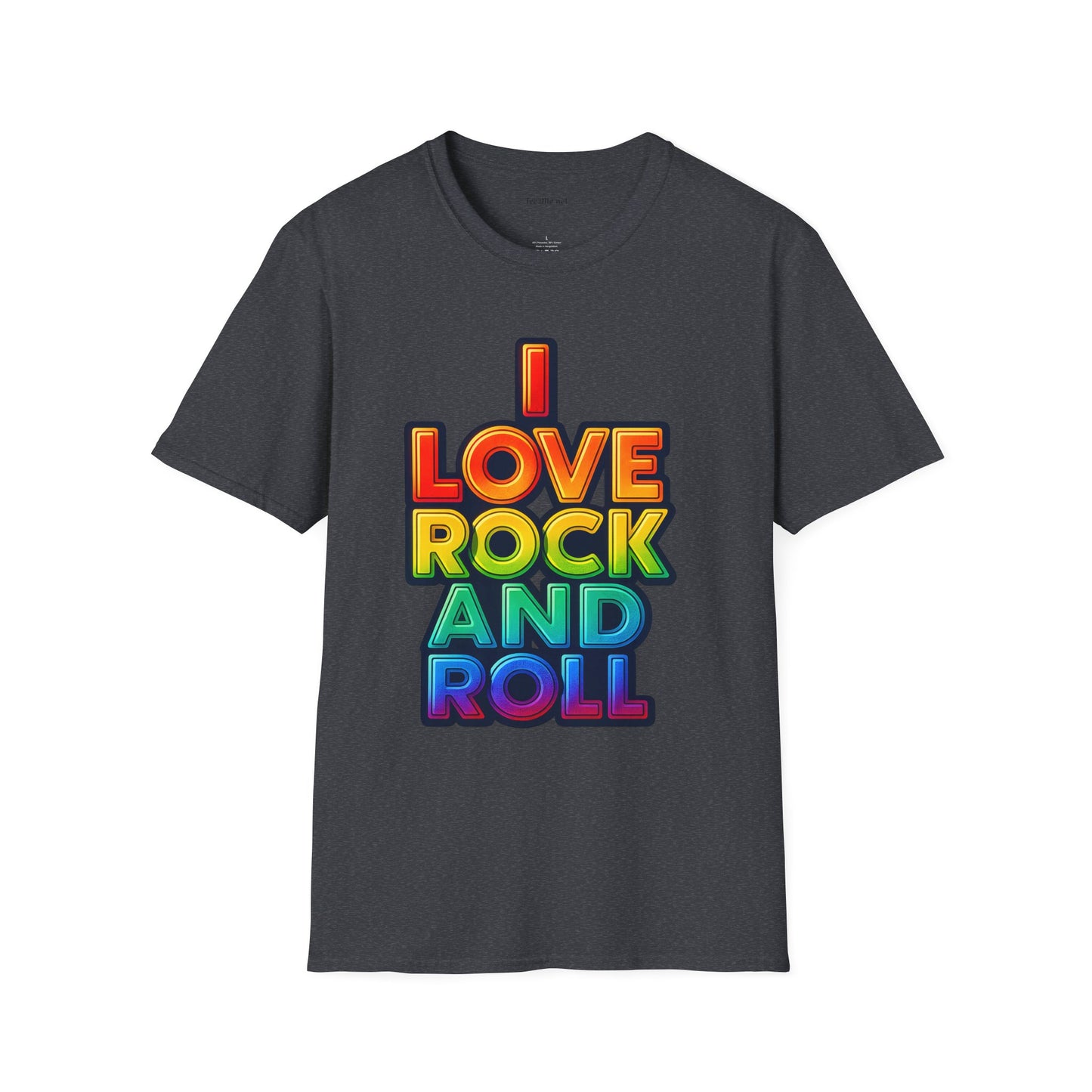 I Love Rock and Roll Unisex SoftStyle T-Shirt 100% Cotton