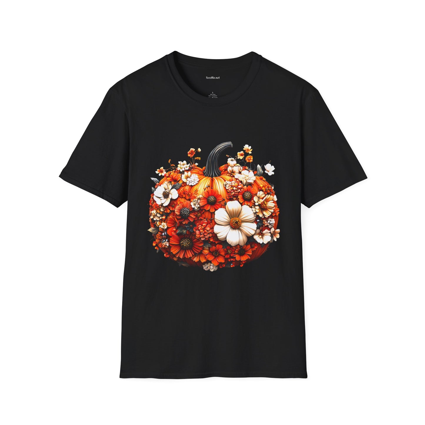BOHO Floral Pumpkin - Unisex Softstyle T-Shirt 100% Cotton Graphic