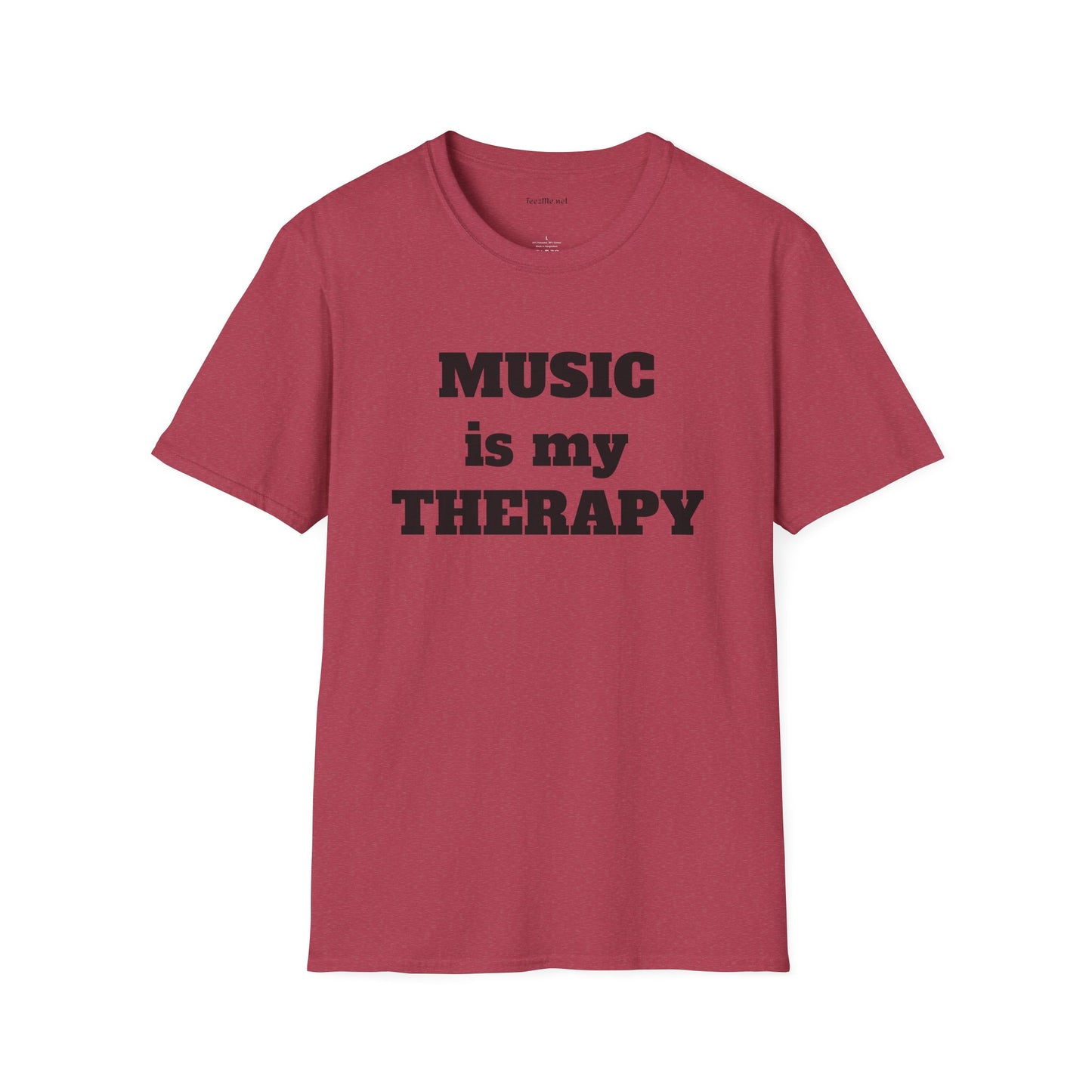 Music is my Therapy - Unisex Softstyle T-Shirt 100% Cotton Graphic
