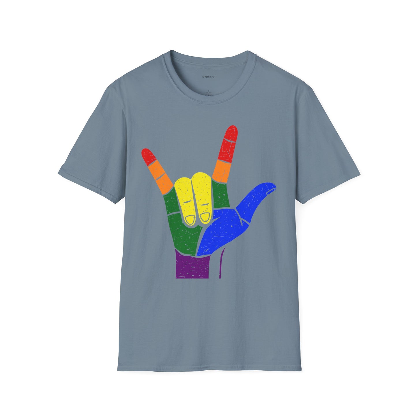 ASL Love LGBT  - Unisex Softstyle T-Shirt 100% Cotton Graphic