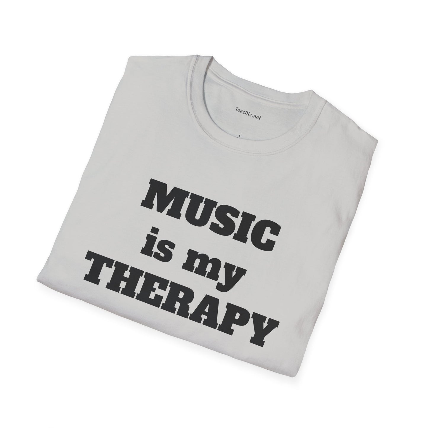 Music is my Therapy - Unisex Softstyle T-Shirt 100% Cotton Graphic