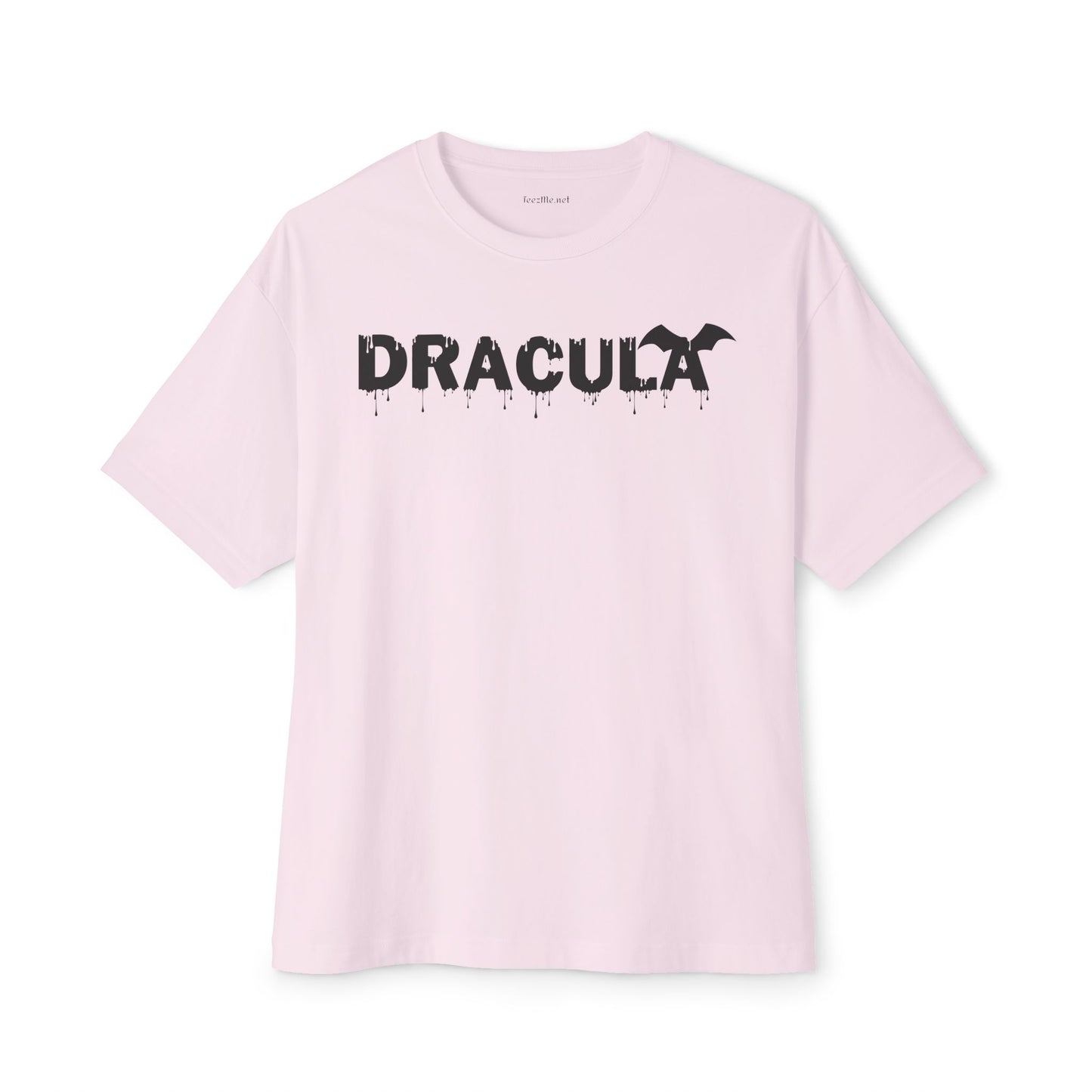 DRACULA with bats on back Unisex Oversized Boxy Tee