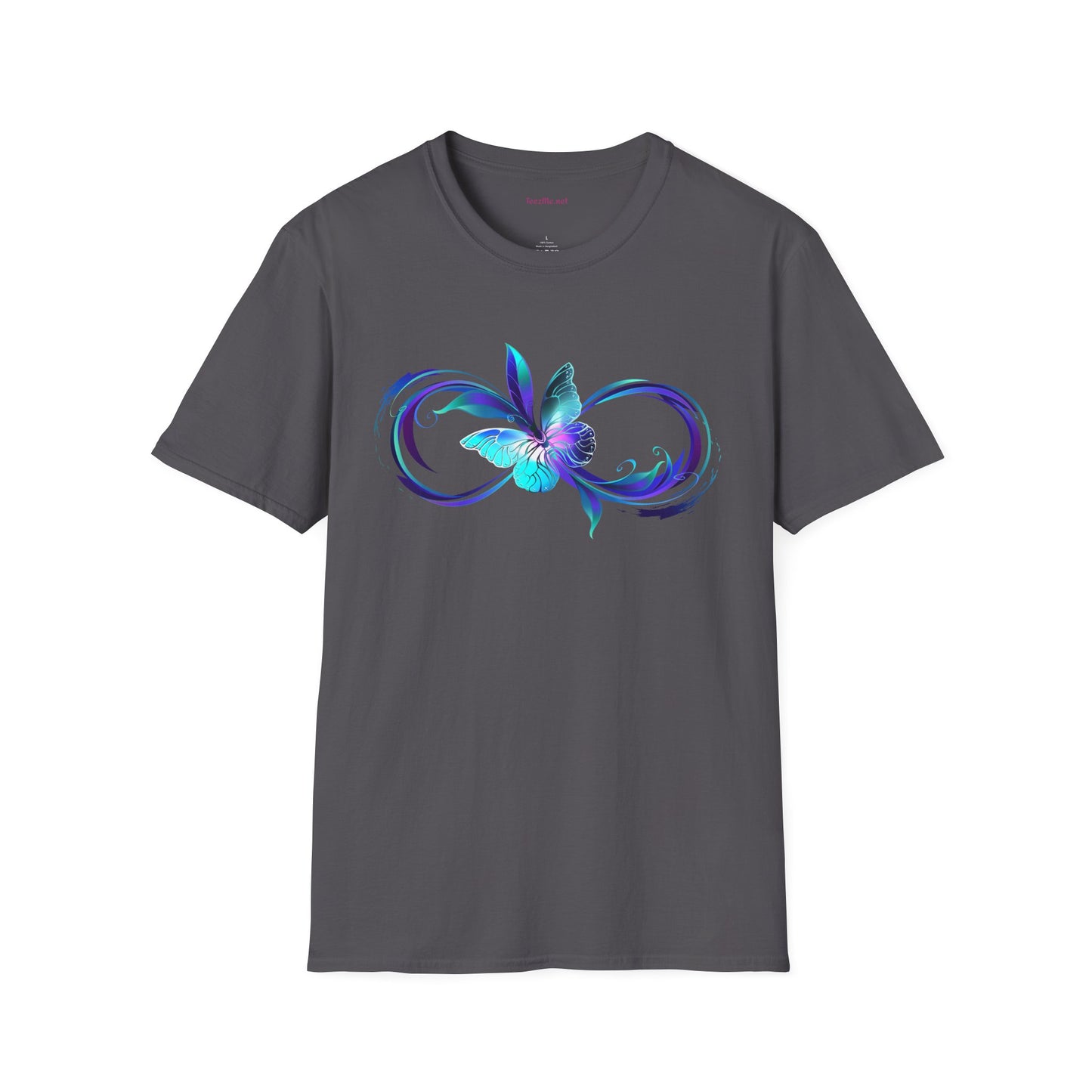 Infinity with Butterfly Unisex Softstyle T-Shirt 100% Cotton Graphic