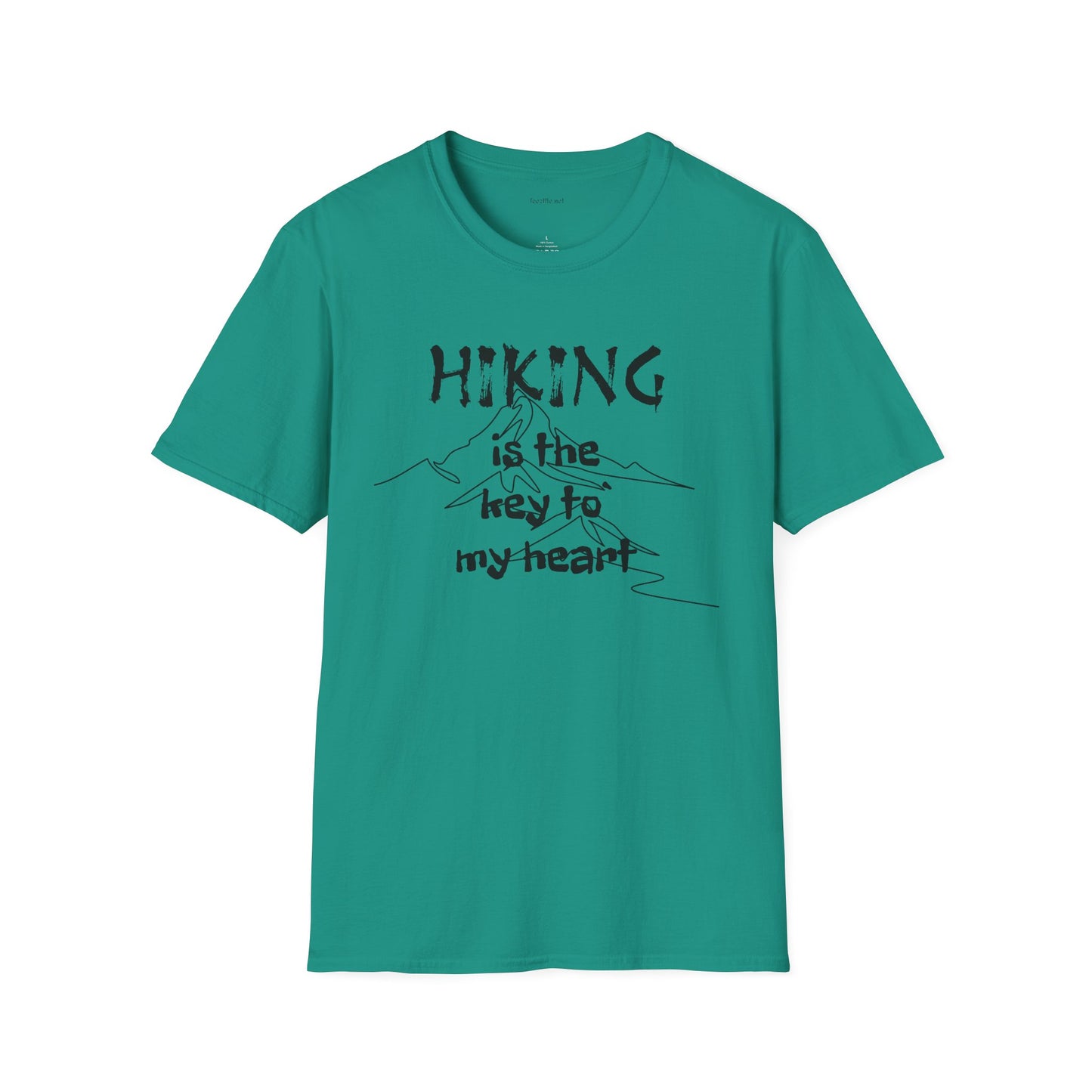 Hiking is the key to my heart - Unisex Softstyle T-Shirt 100% Cotton Graphic