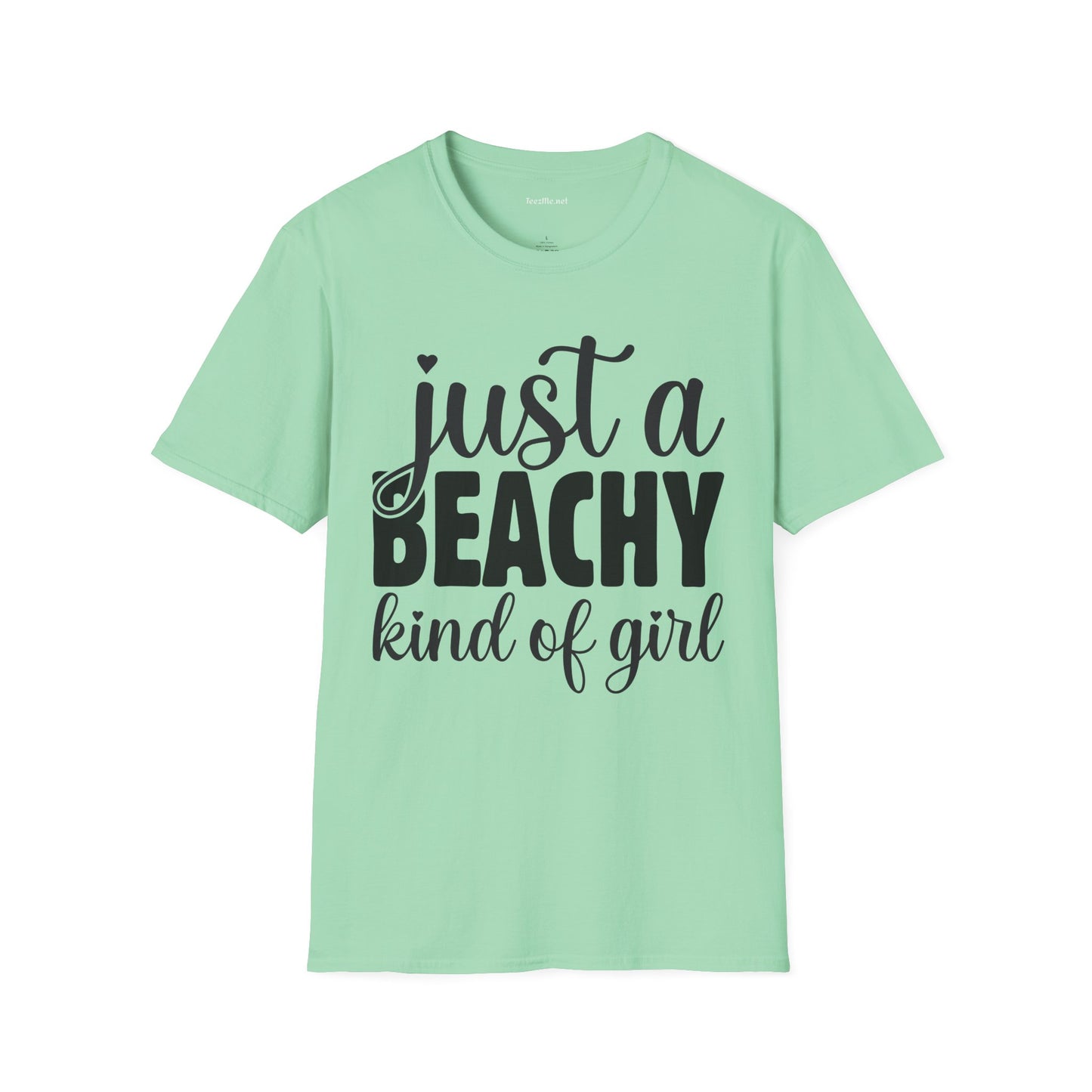 Just a BEACHY kind of girl Unisex Softstyle T-Shirt 100% Cotton Graphic