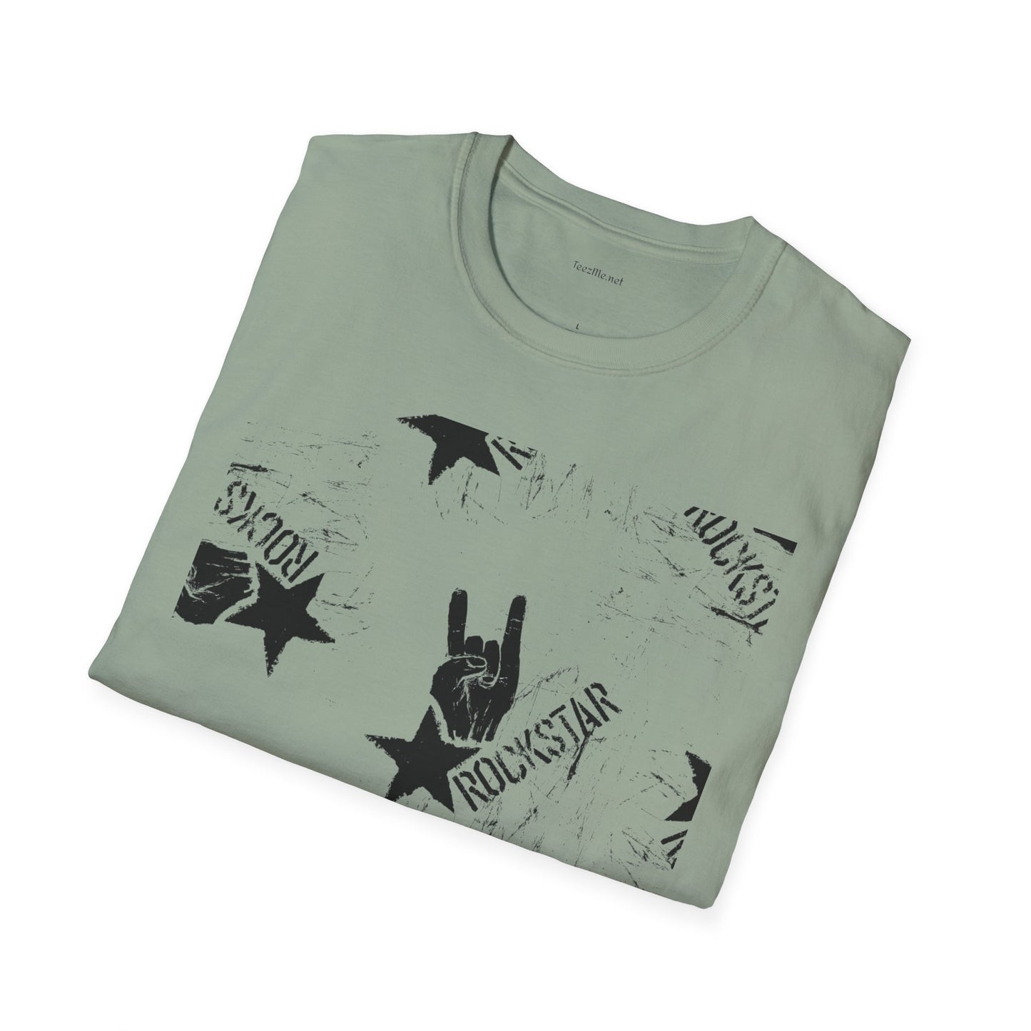 ROCK STAR illustation - Unisex Softstyle T-Shirt 100% Cotton Graphic