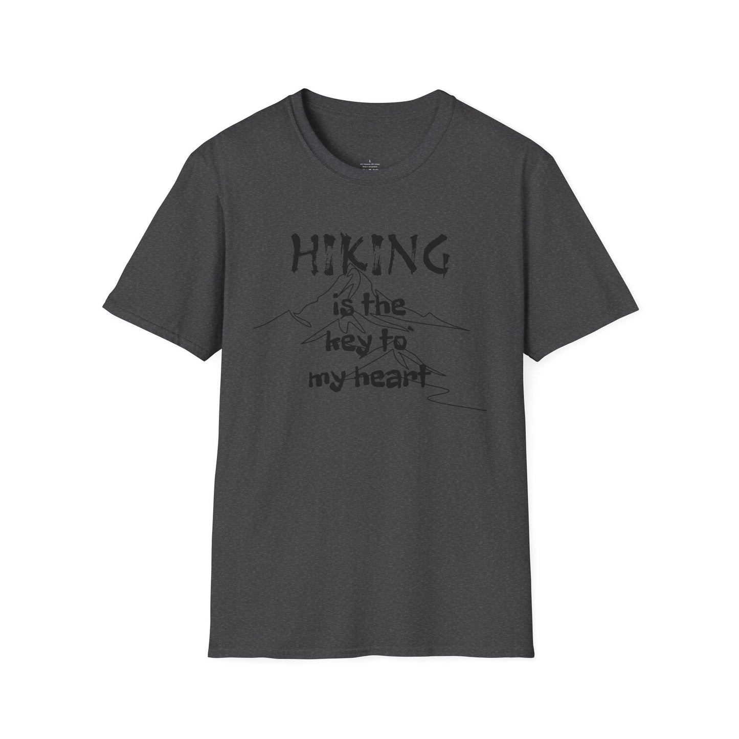 Hiking is the key to my heart - Unisex Softstyle T-Shirt 100% Cotton Graphic
