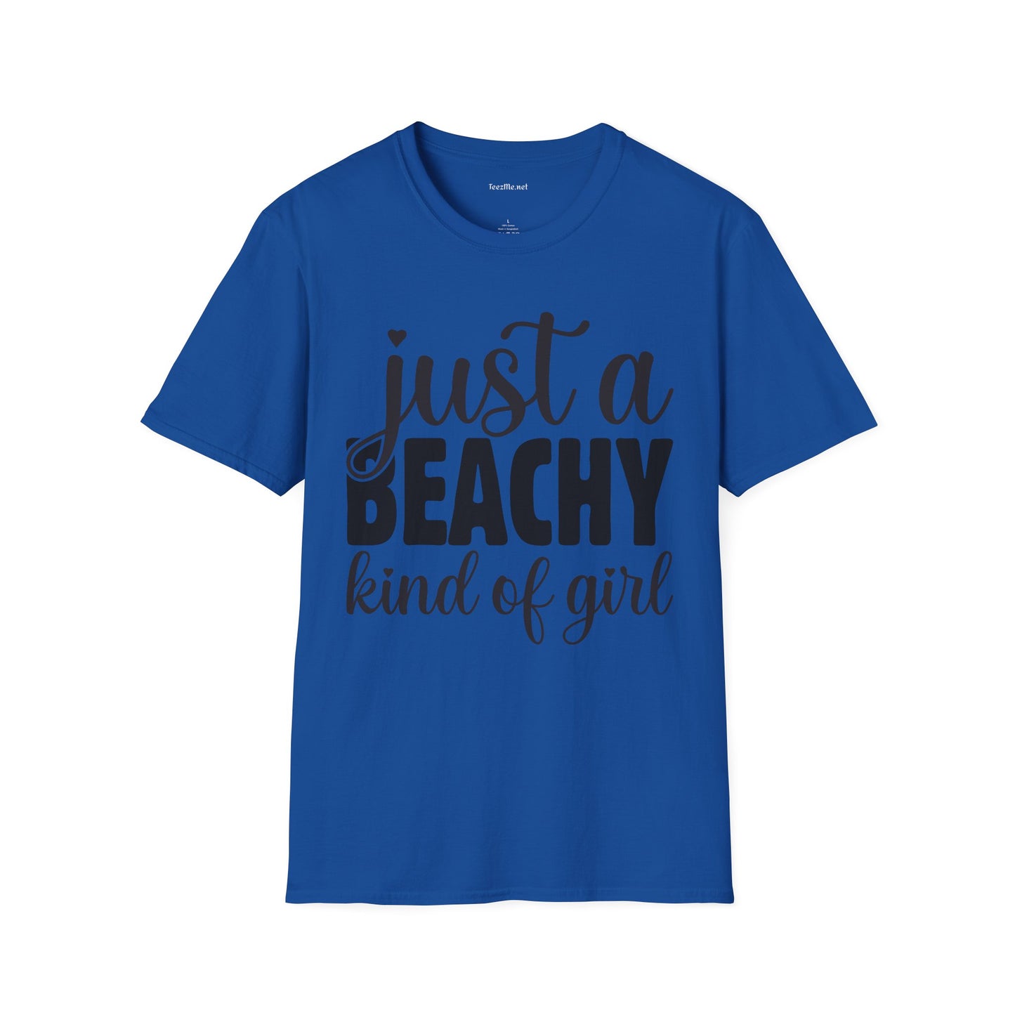 Just a BEACHY kind of girl Unisex Softstyle T-Shirt 100% Cotton Graphic