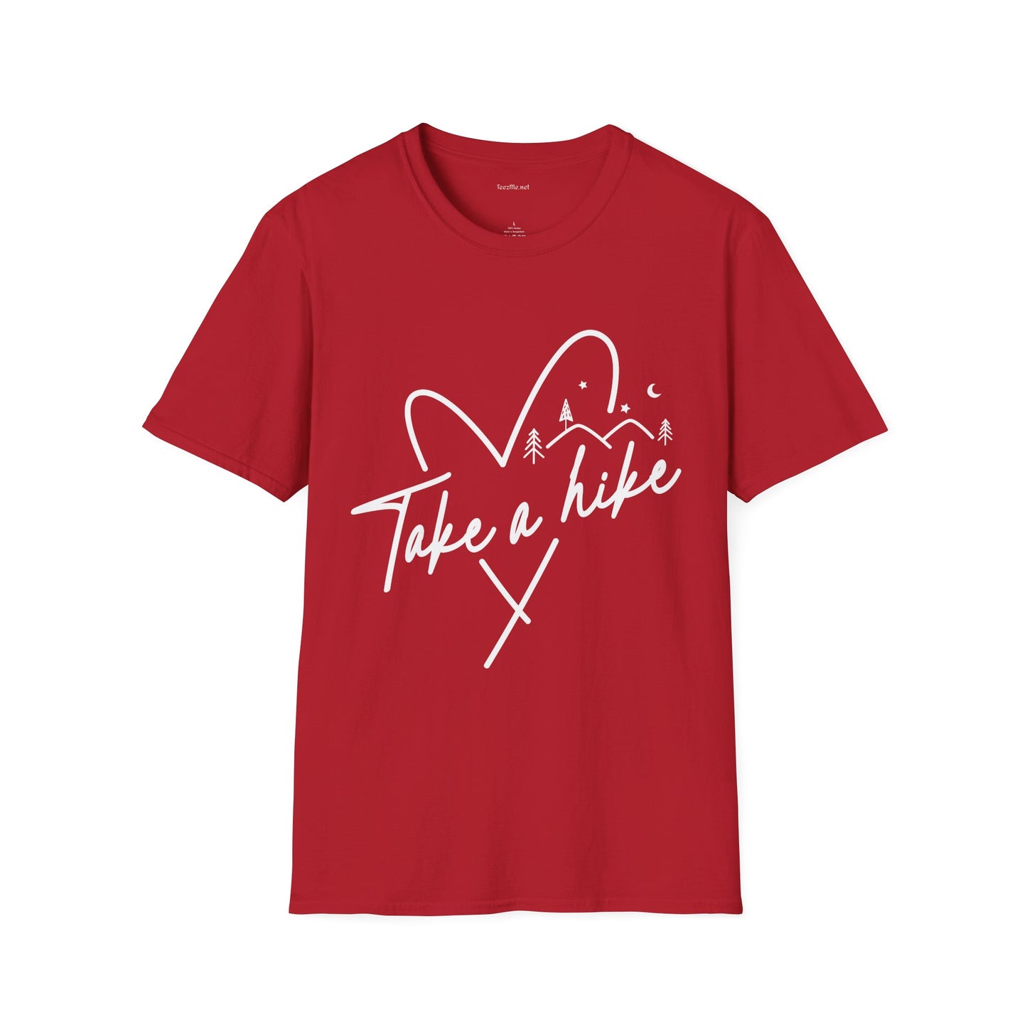 Take a Hike (white) - Unisex Softstyle T-Shirt 100% Cotton Graphic