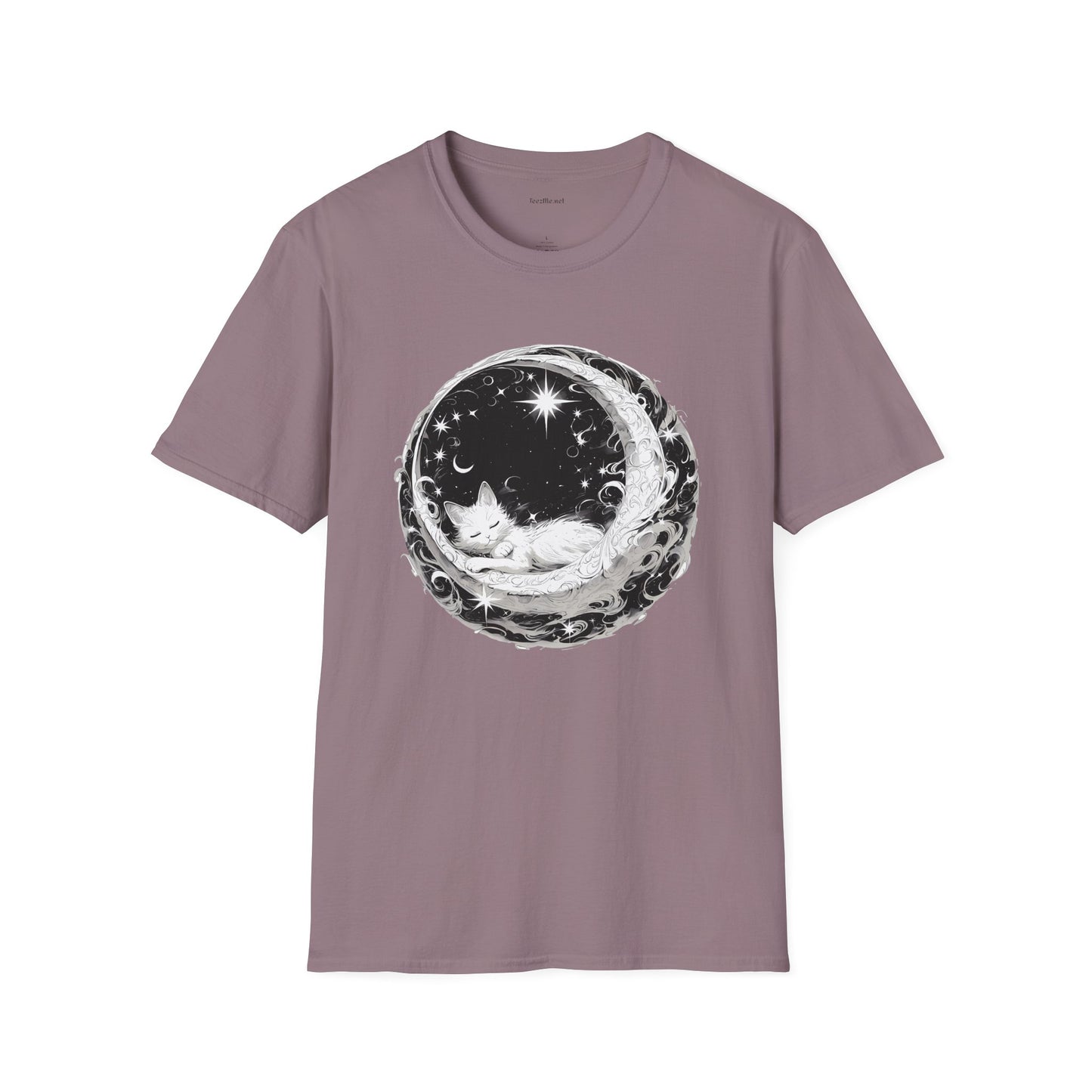 Moon Cat - Unisex Softstyle T-Shirt 100% Cotton Graphic