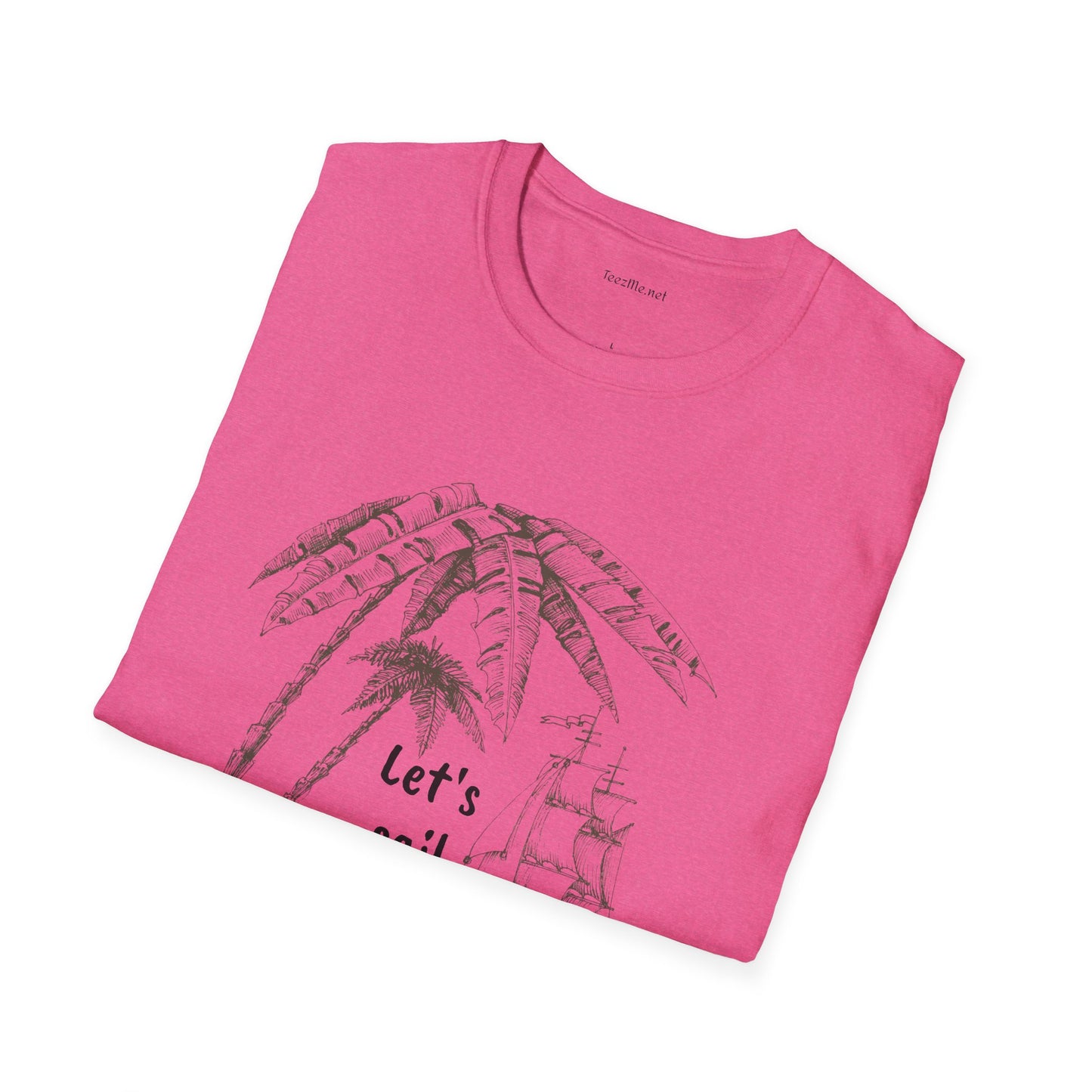 Let's sail away - Unisex Softstyle T-Shirt 100% Cotton Graphic