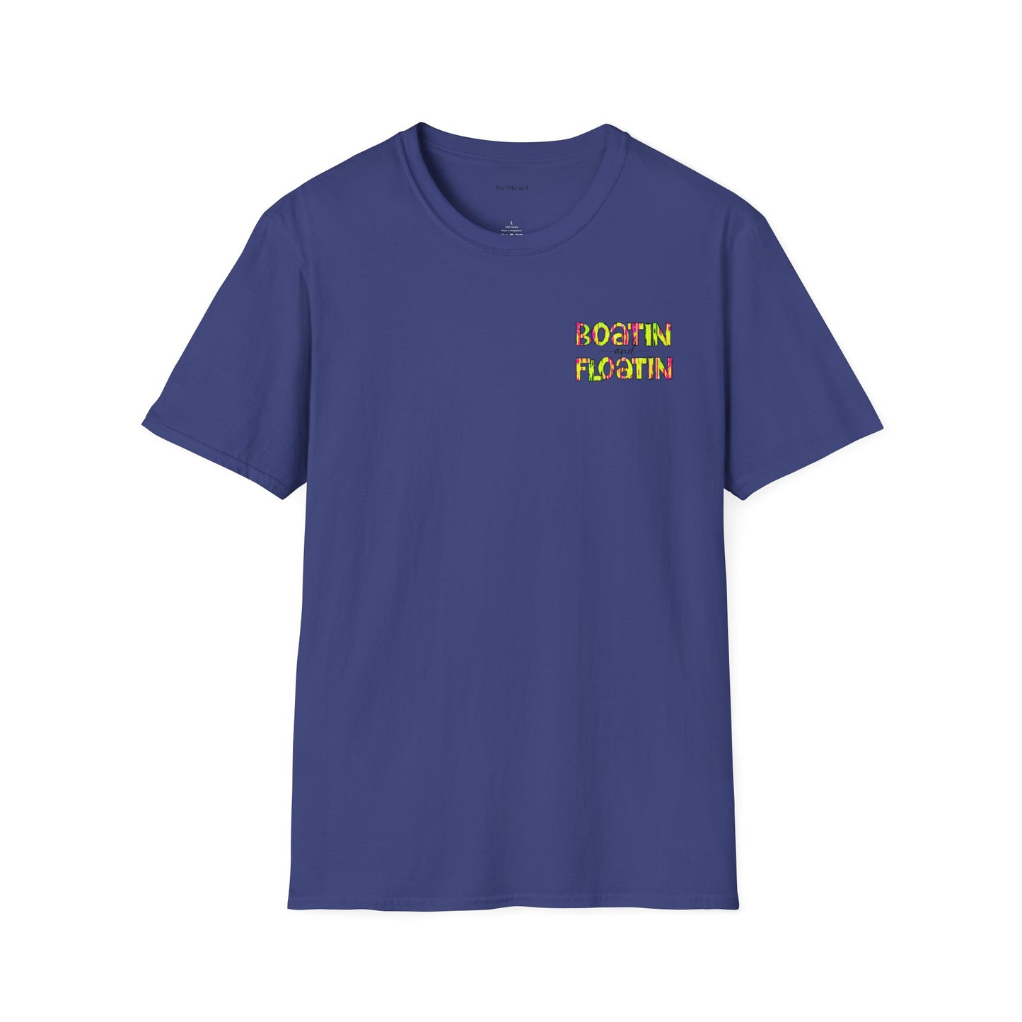 Boatin and Floatin (pocket size) - Unisex Softstyle T-Shirt 100% Cotton Graphic