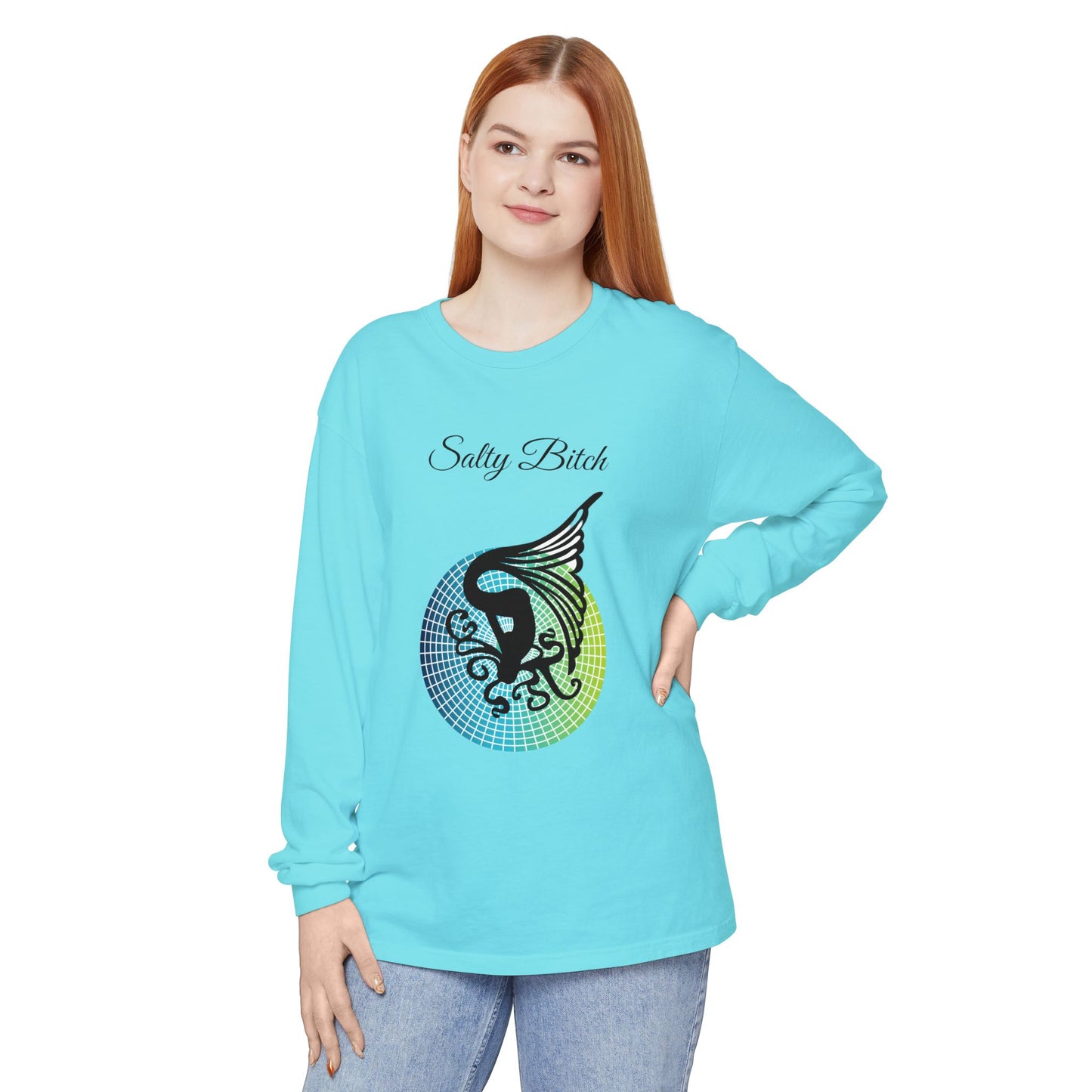 Salty Bitch - Unisex Garment-dyed Long Sleeve T-Shirt