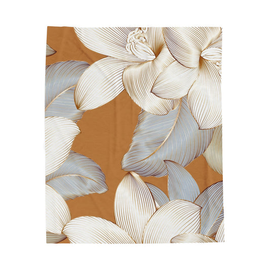 Floral Dreams Velveteen Plush Blanket