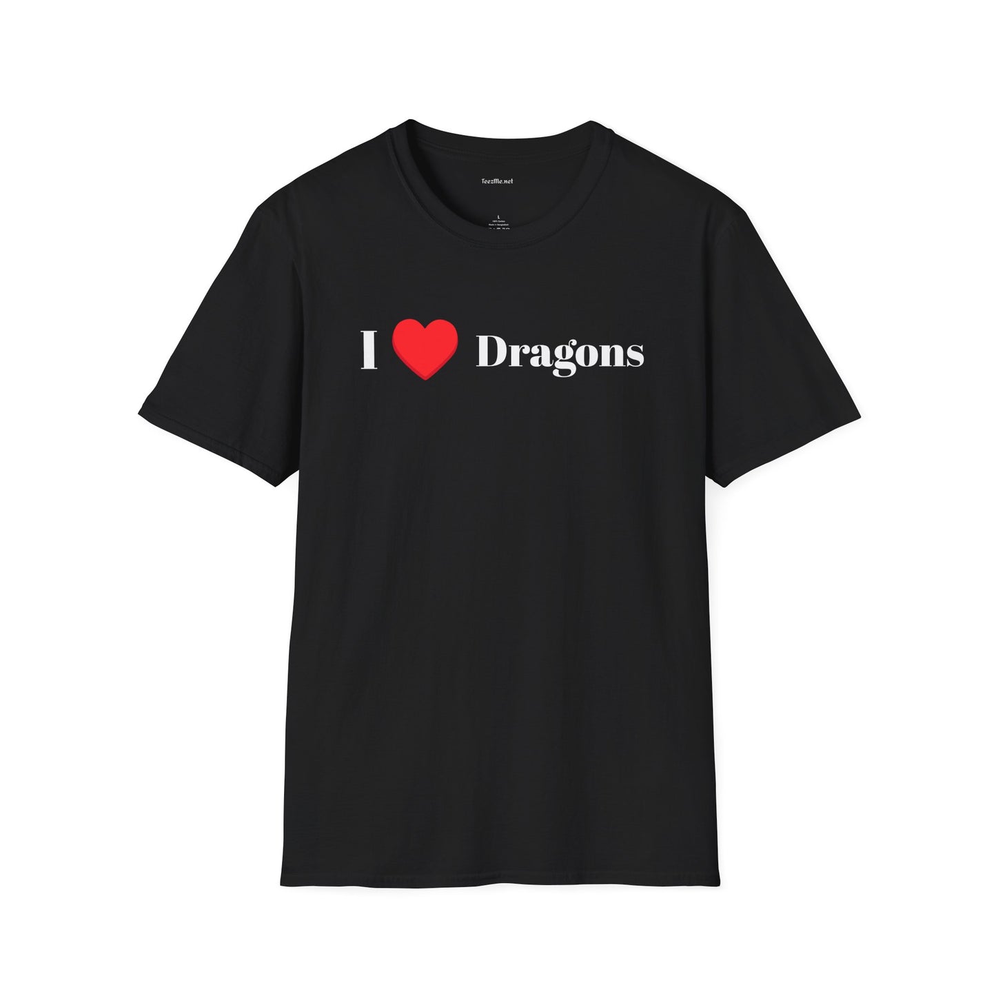 I love Dragons - Unisex Softstyle T-Shirt 100% Cotton Graphic