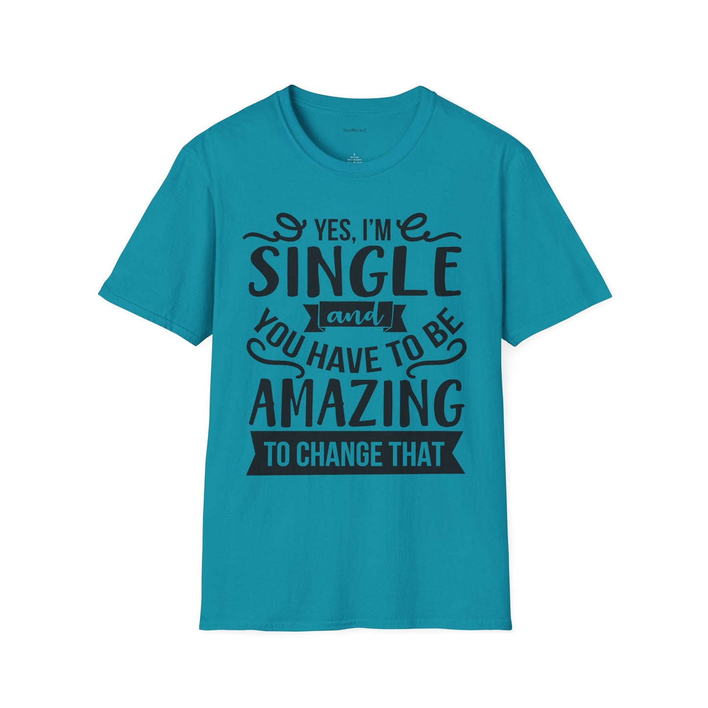 Yes, I'm Single  - Unisex Softstyle T-Shirt 100% Cotton Graphic