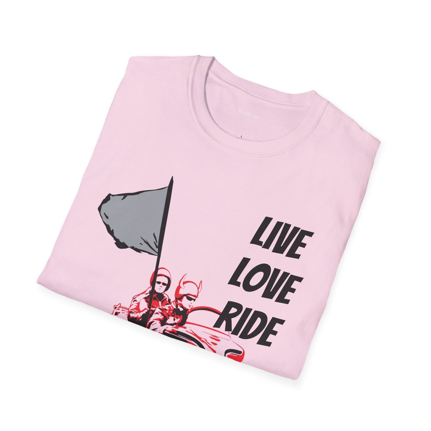 Live Love Ride - Unisex Softstyle T-Shirt 100% Cotton Graphic Motorcycle Harley