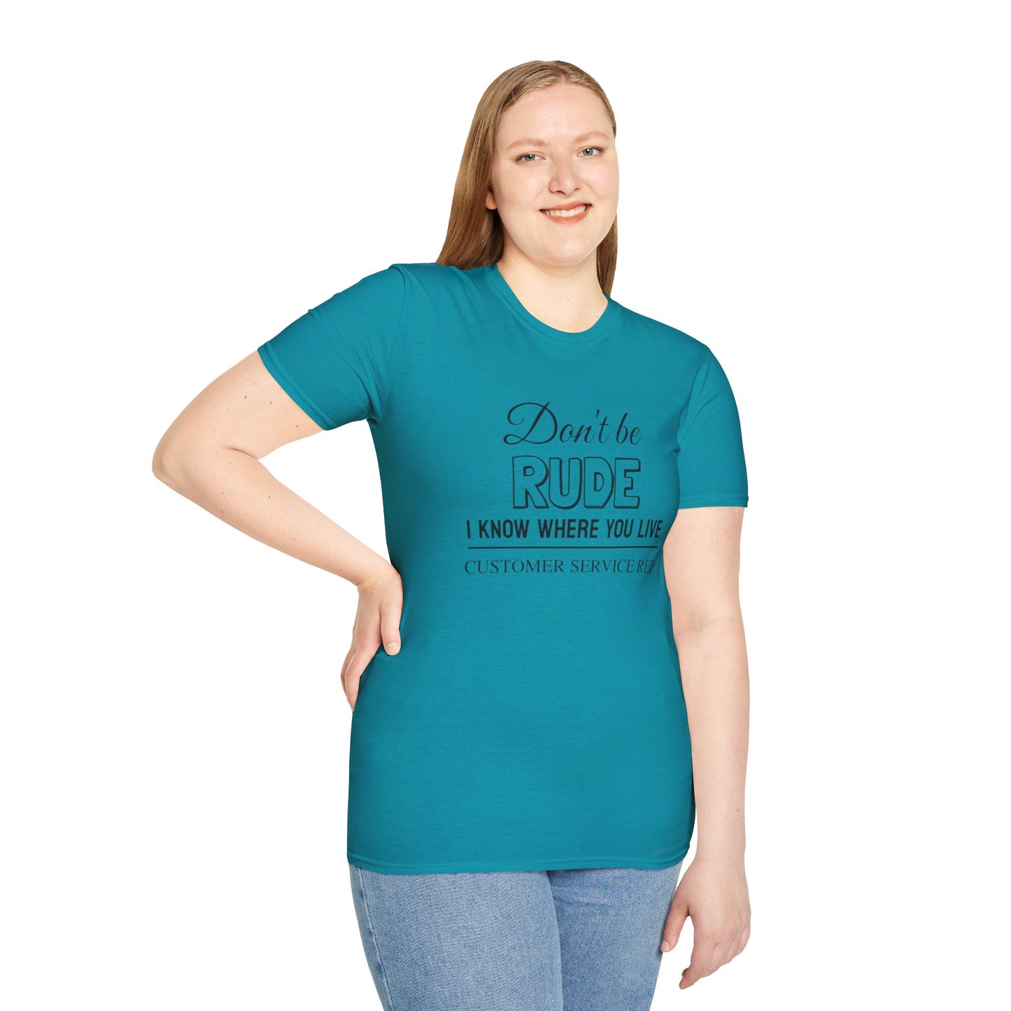 Don't be Rude  - Unisex Softstyle T-Shirt 100% Cotton Graphic