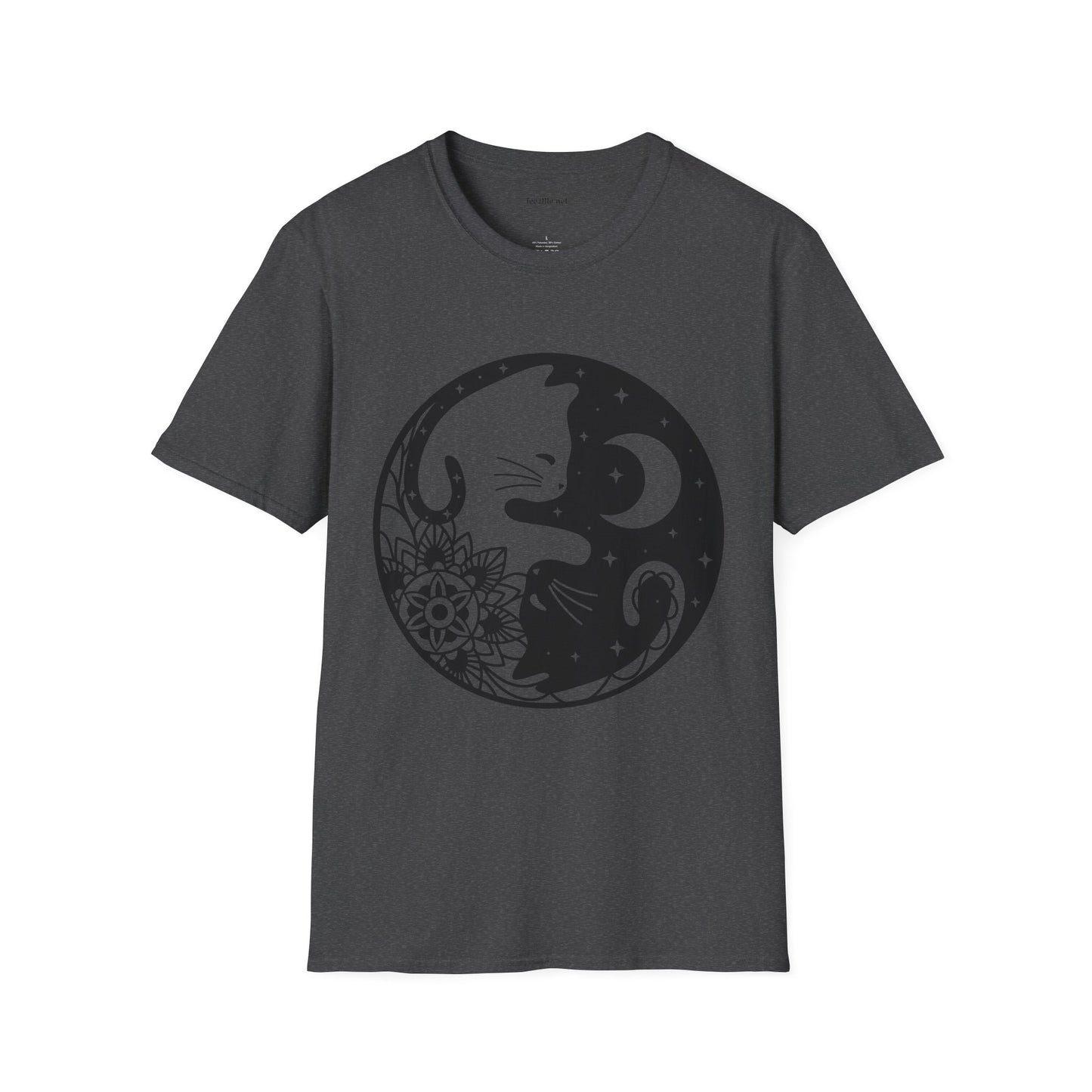 Yin Yang Cat1 Unisex Soft T-Shirt 100% Cotton Graphic