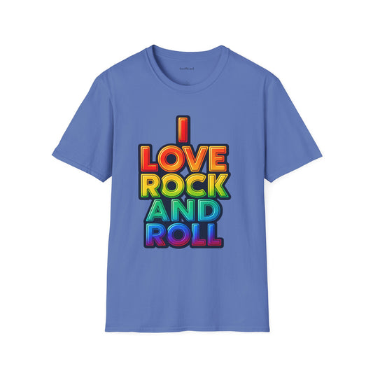 I Love Rock and Roll Unisex SoftStyle T-Shirt 100% Cotton
