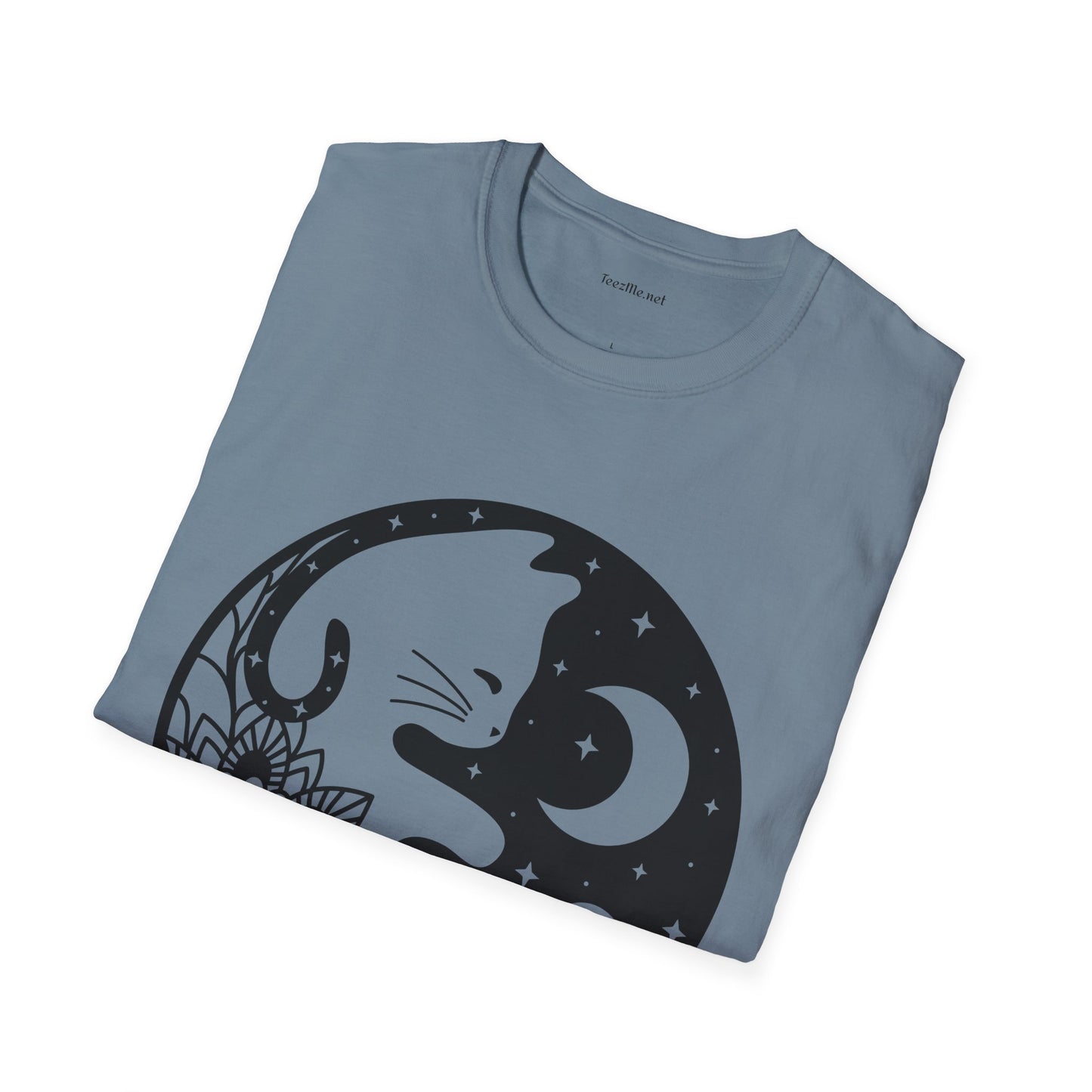 Yin Yang Cat1 Unisex Soft T-Shirt 100% Cotton Graphic