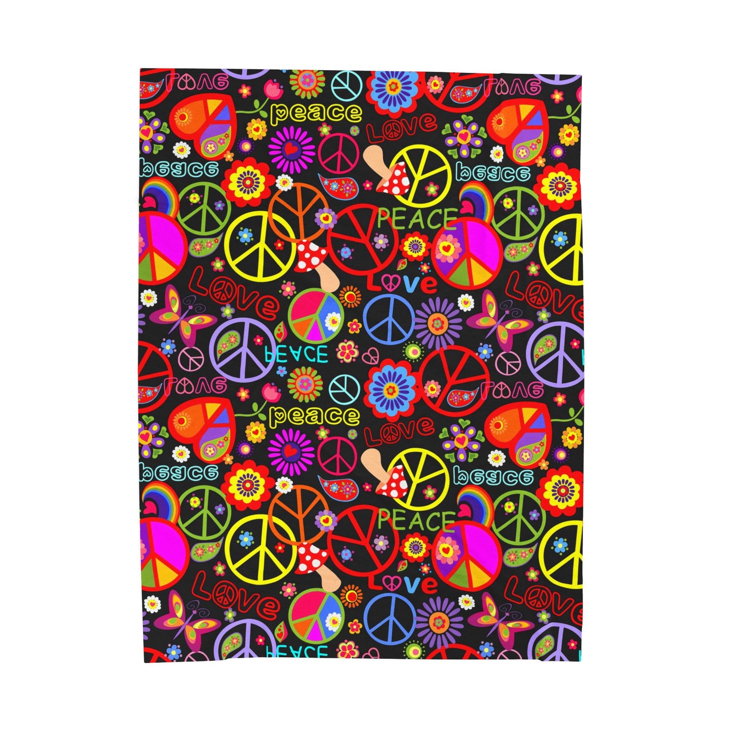 Hippie - Velveteen Plush Blanket