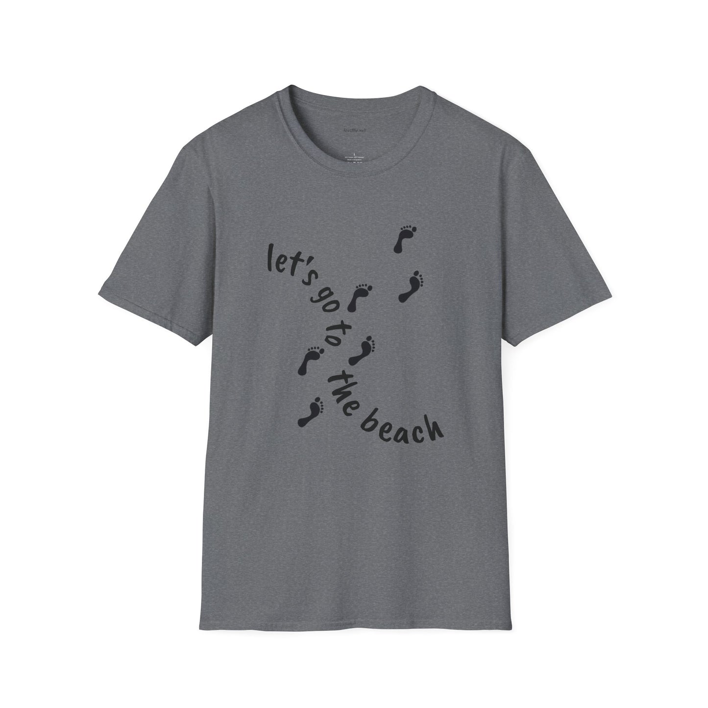 Let's go to the beach - Unisex Softstyle T-Shirt 100% Cotton Graphic