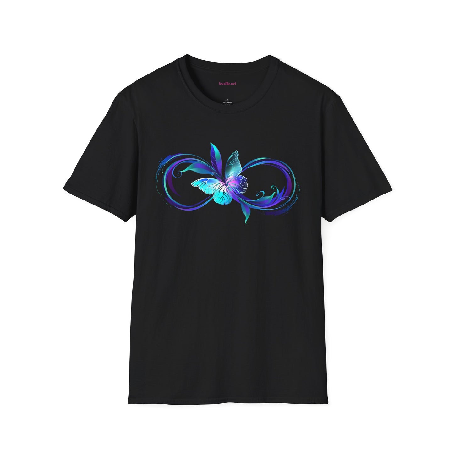 Infinity with Butterfly Unisex Softstyle T-Shirt 100% Cotton Graphic