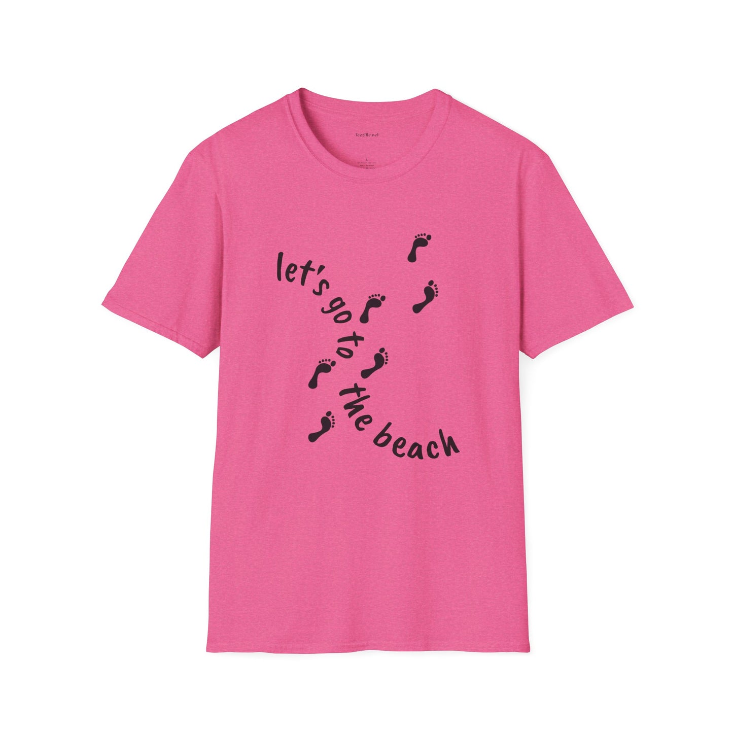 Let's go to the beach - Unisex Softstyle T-Shirt 100% Cotton Graphic