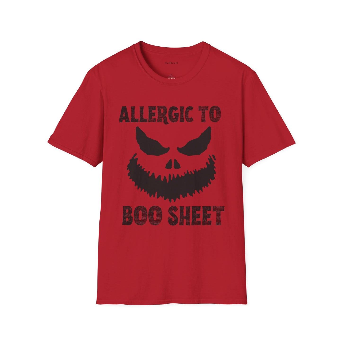 Allergic to Boo Sheet Unisex Softstyle T-Shirt 100% Cotton Graphic