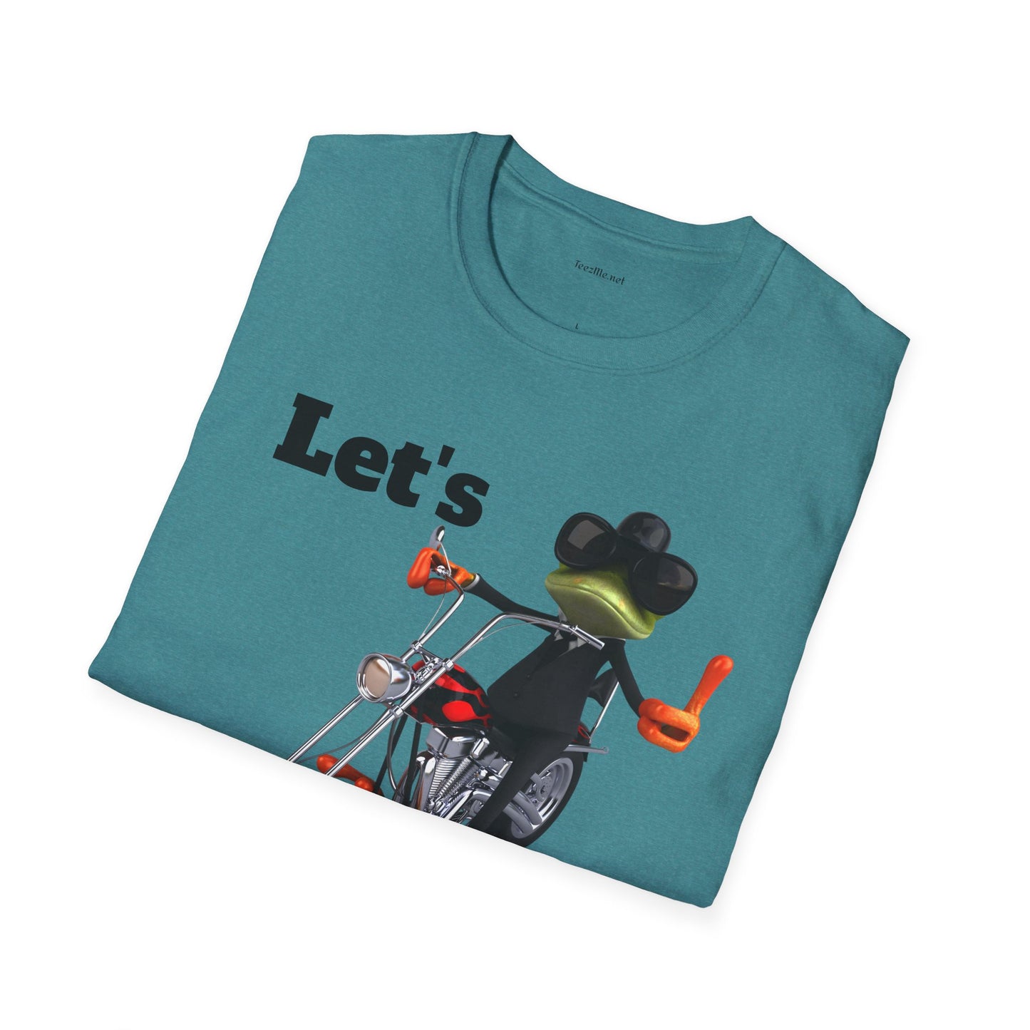 Let's Ride - Unisex Softstyle T-Shirt 100% Cotton Graphic Motorcycle Harley
