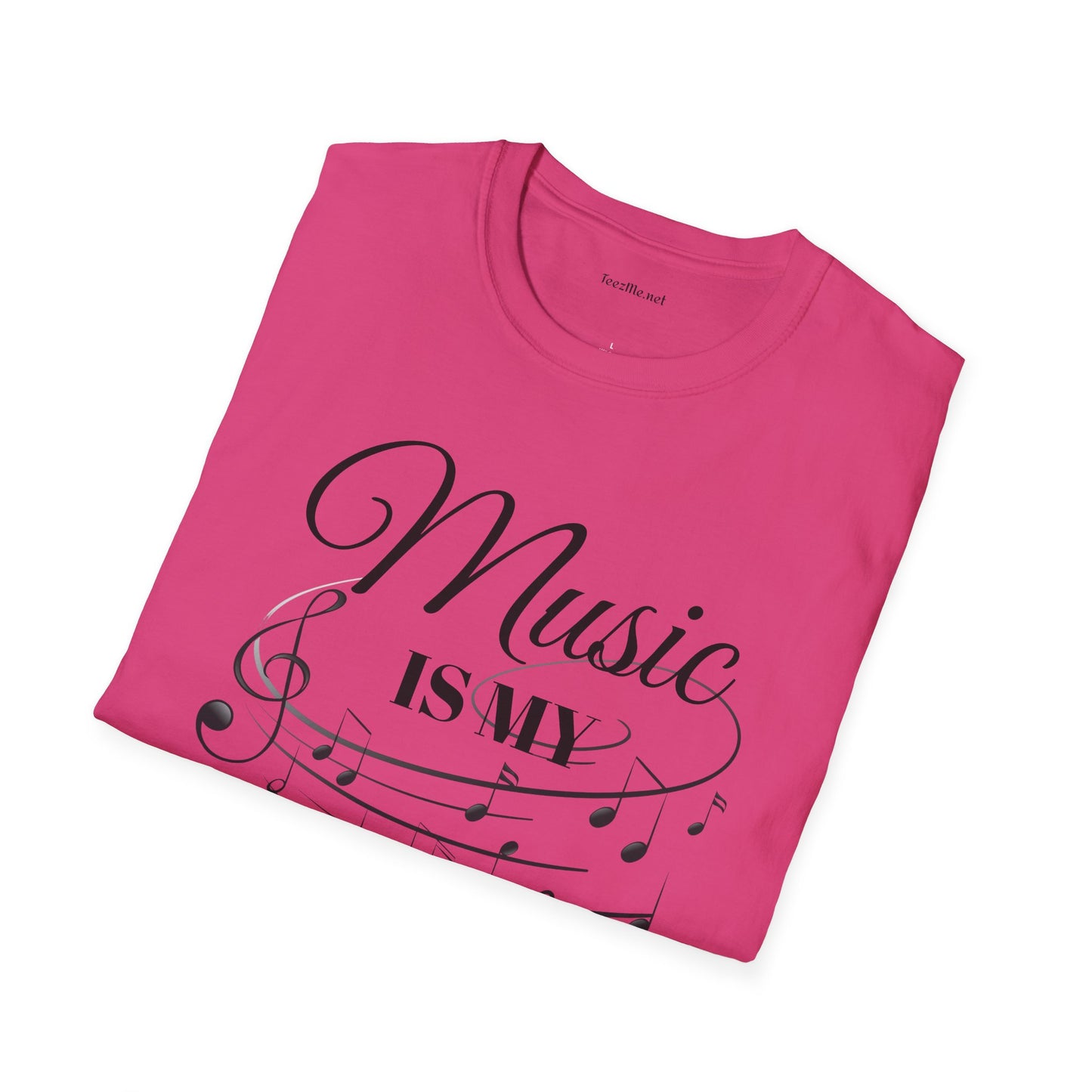 Music is my Therapy - Unisex Softstyle T-Shirt 100% Cotton Graphic