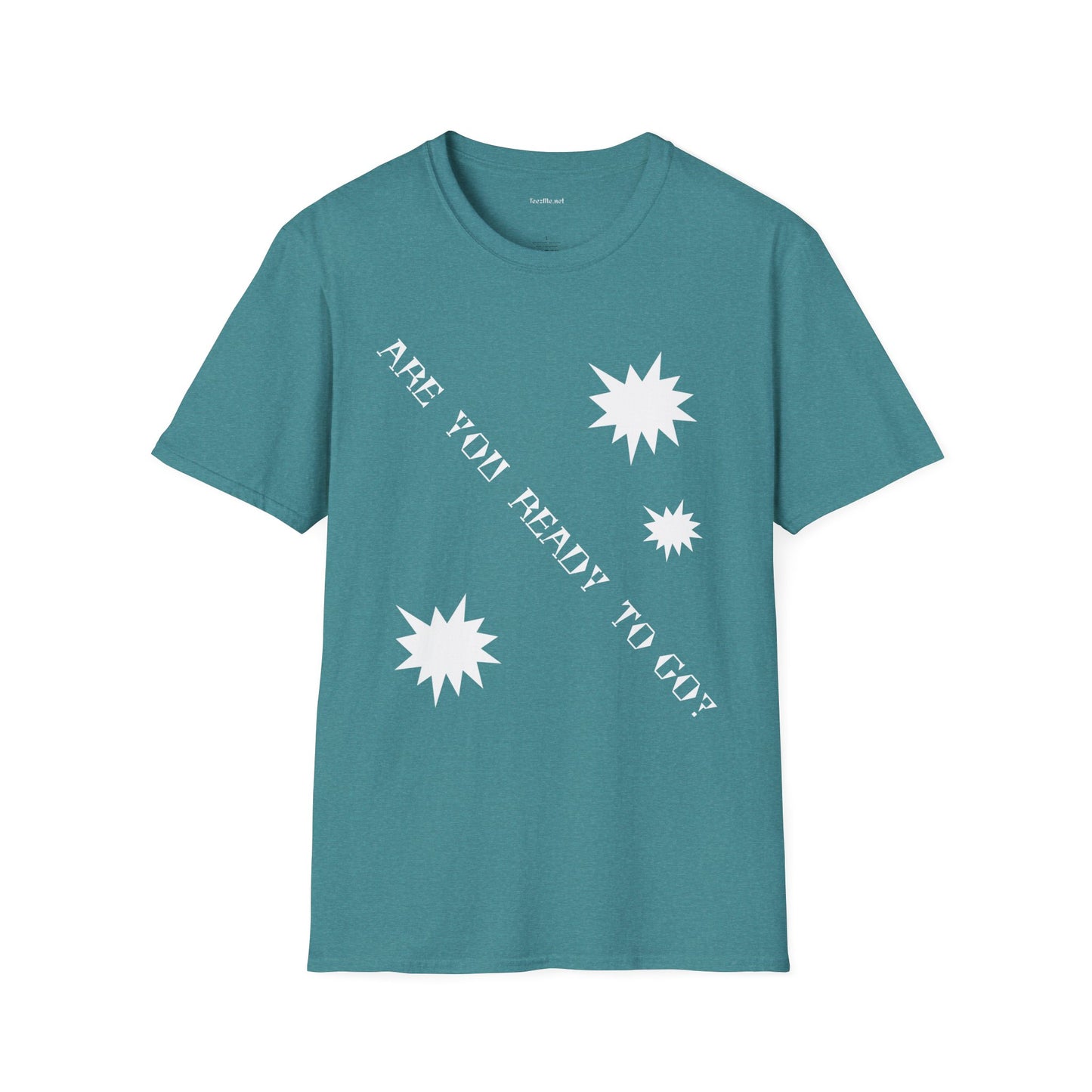 ARE YOU READY TO GO? - Unisex Softstyle T-Shirt 100% Cotton Graphic