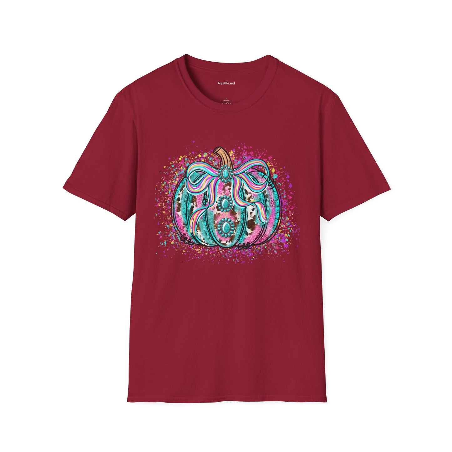 Pumpkin Colorful Unisex Softstyle T-Shirt 100% Cotton