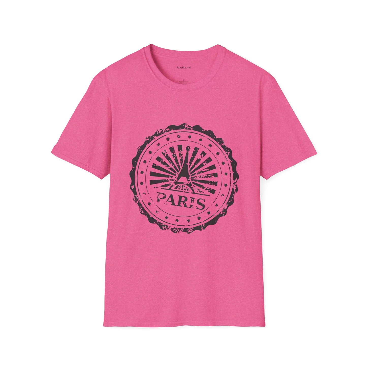 Paris Stamp Unisex Softstyle T-Shirt 100% Cotton