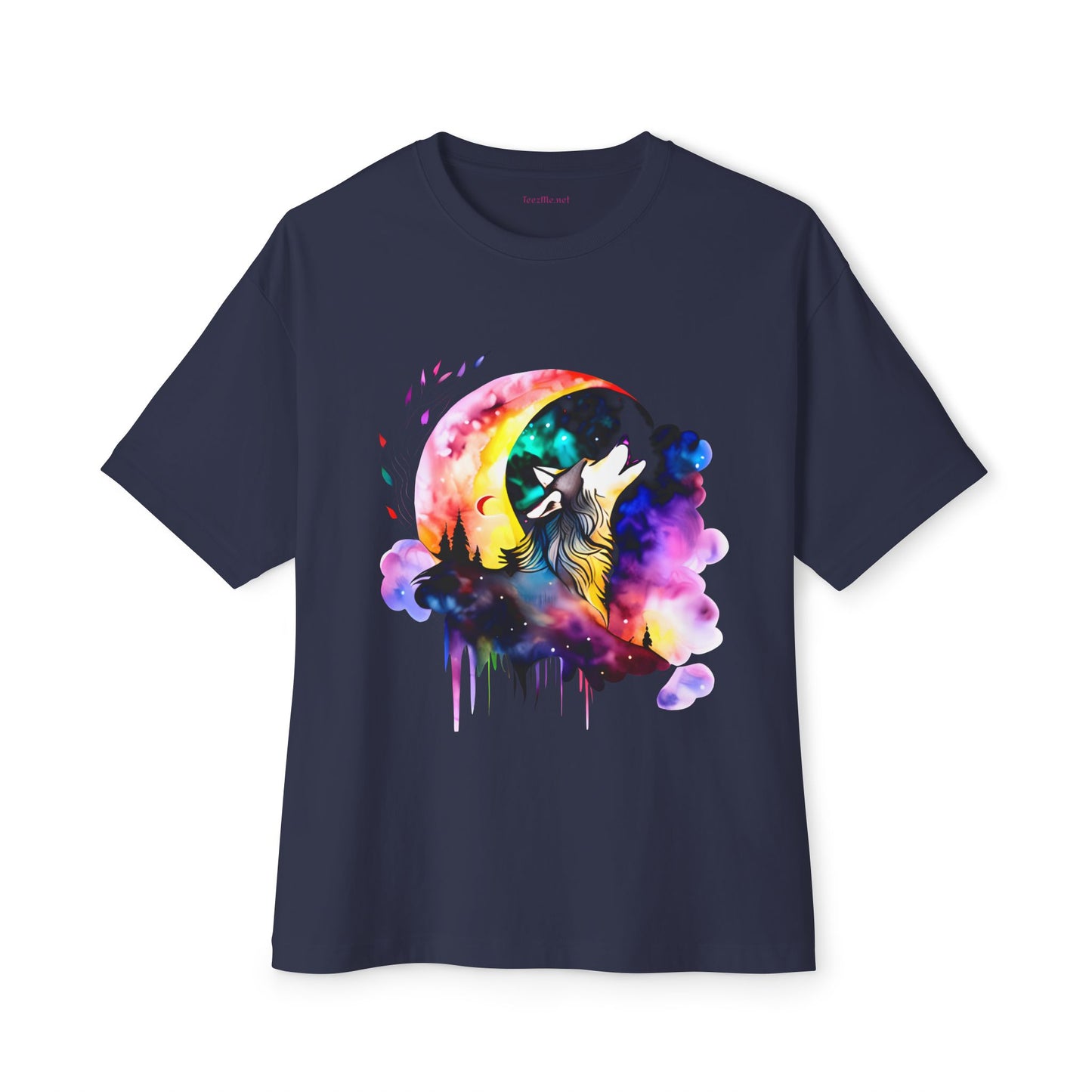 Regal Wolf Howling Unisex Oversized Boxy Tee