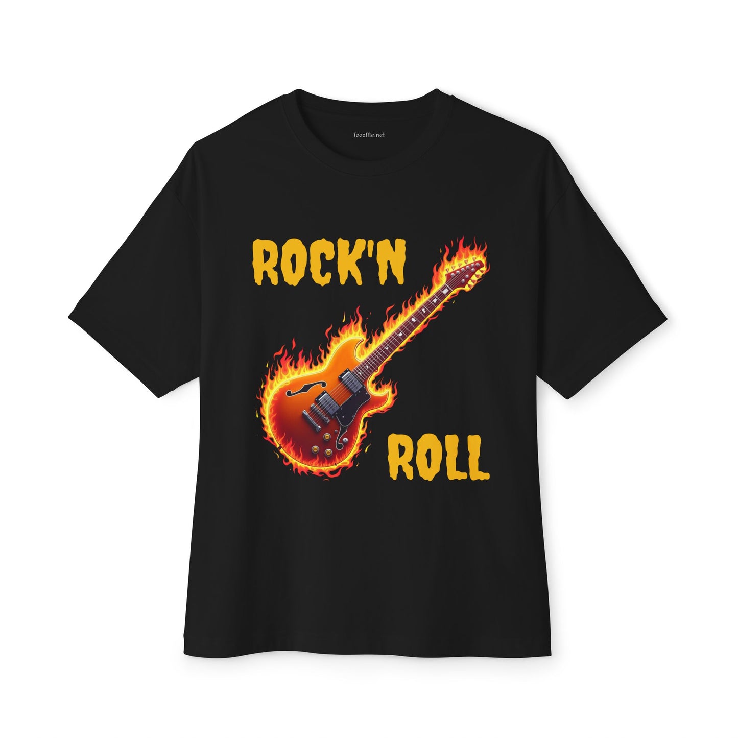 ROCK'N ROLL - Unisex Oversized Boxy Tee Cotton Graphic