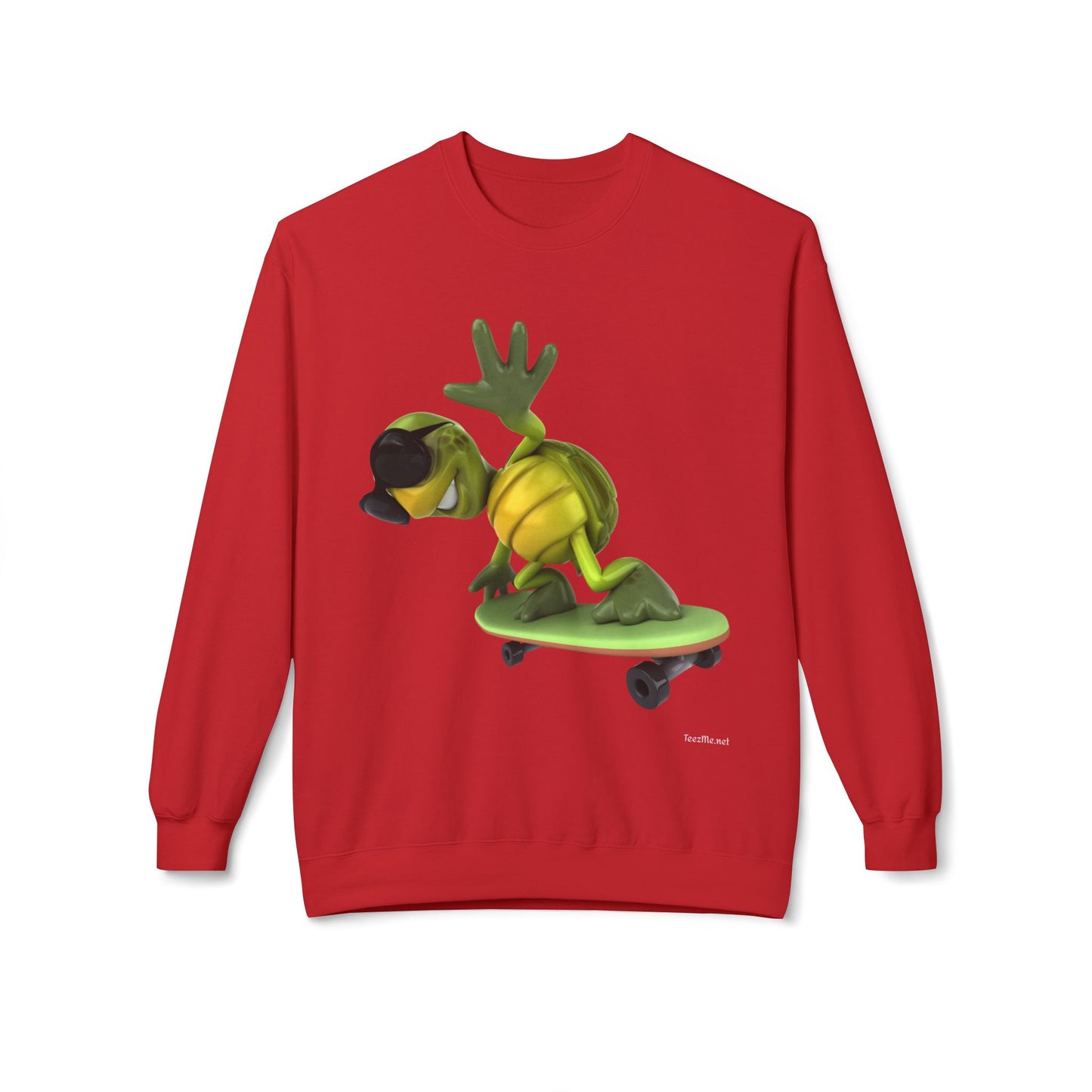Turtle Skate - Unisex Midweight Softstyle Fleece Crewneck Sweatshirt