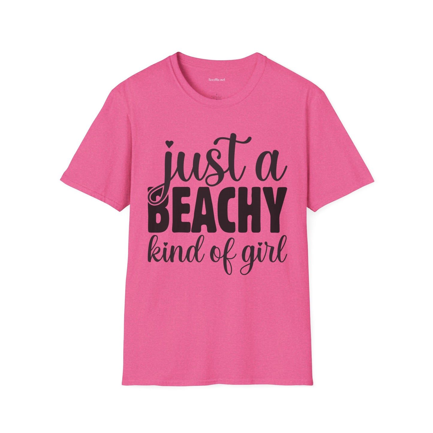 Just a BEACHY kind of girl Unisex Softstyle T-Shirt 100% Cotton Graphic