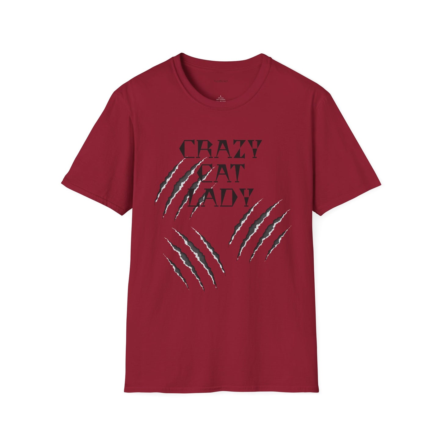 Crazy Cat Lady - Unisex Softstyle T-Shirt 100% Cotton Graphic