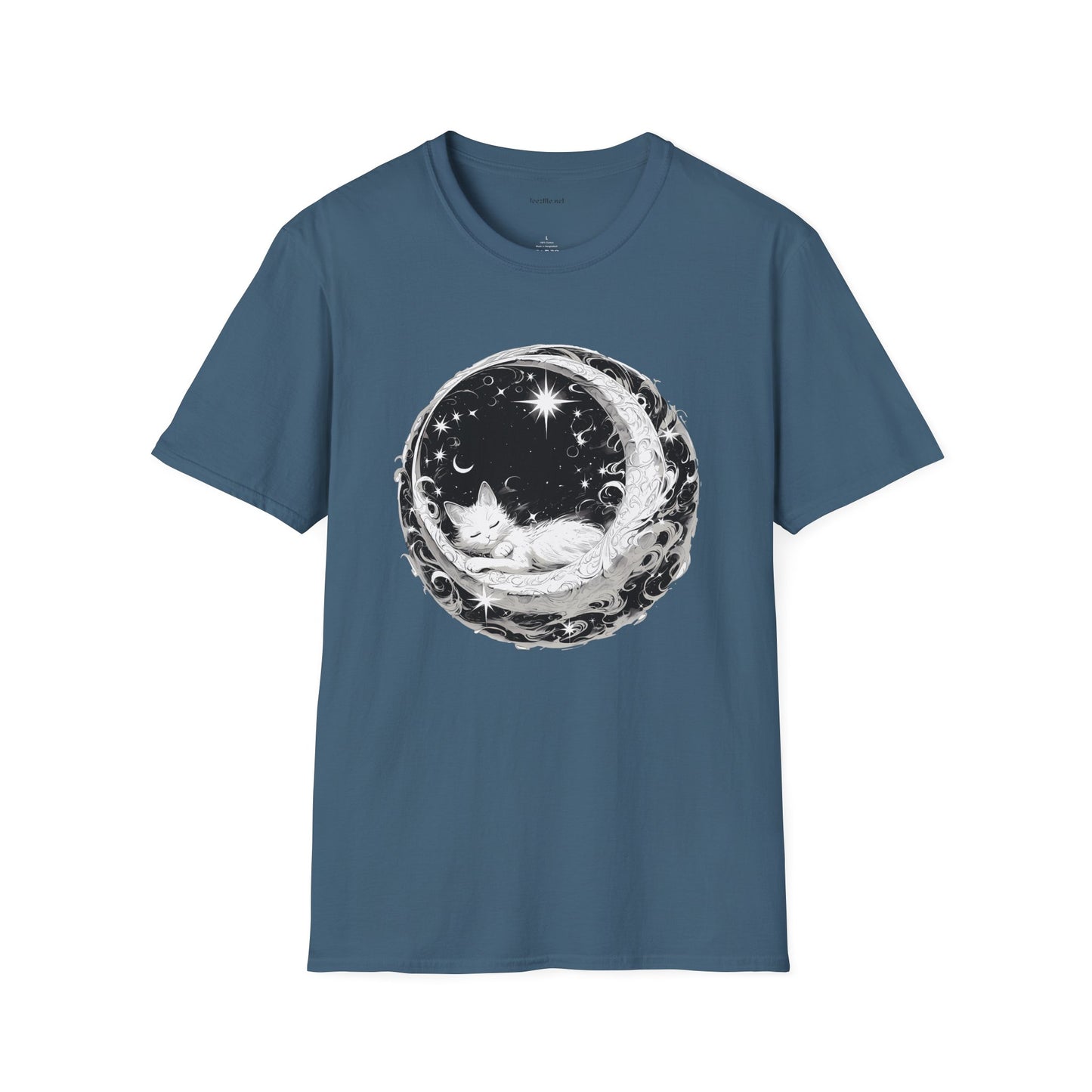 Moon Cat - Unisex Softstyle T-Shirt 100% Cotton Graphic